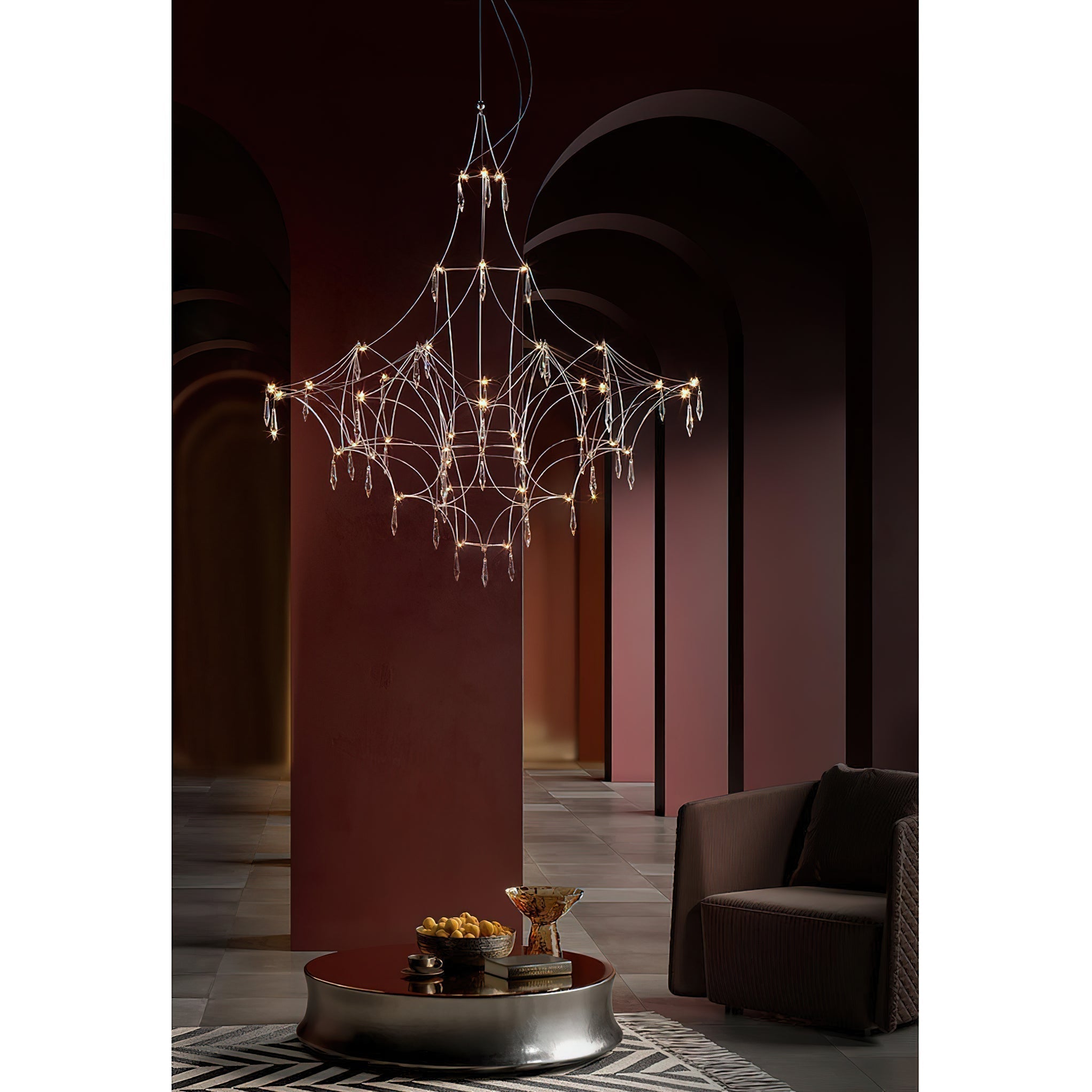 Allaeira Postmodern Luxury Crystal Chandelier - Lamp Copper