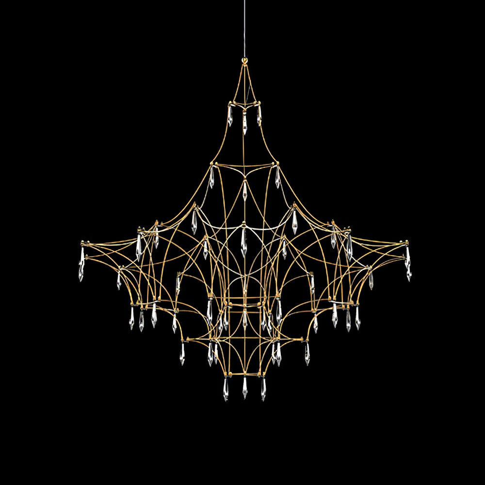 Allaeira Postmodern Luxury Crystal Chandelier - Lamp Copper
