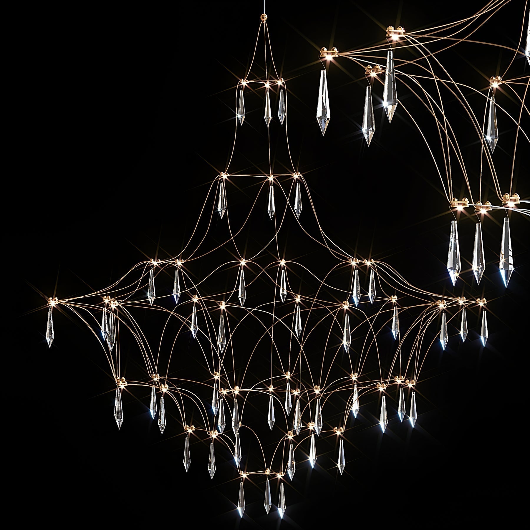 Allaeira Postmodern Luxury Crystal Chandelier - Lamp Copper