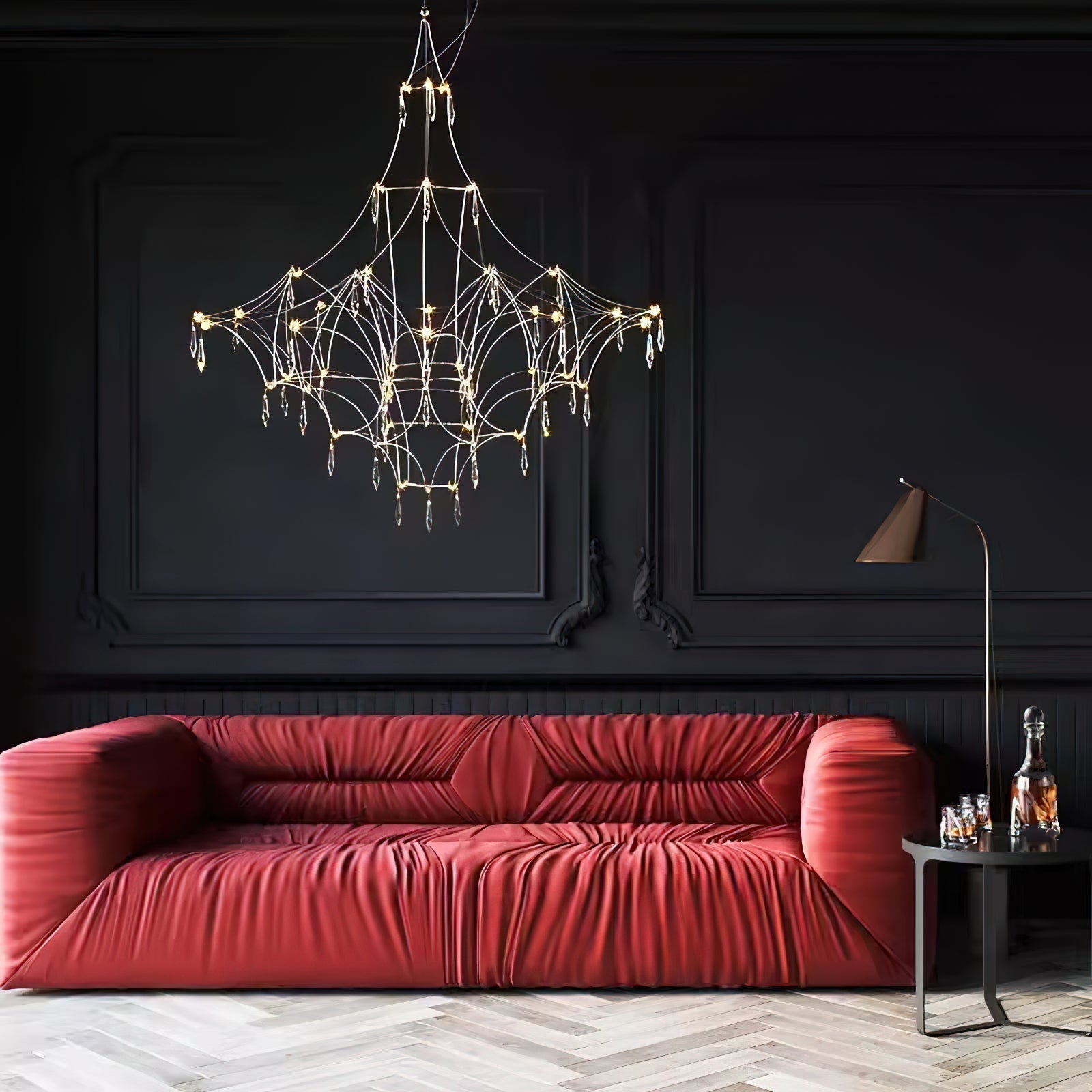 Allaeira Postmodern Luxury Crystal Chandelier - Lamp Copper