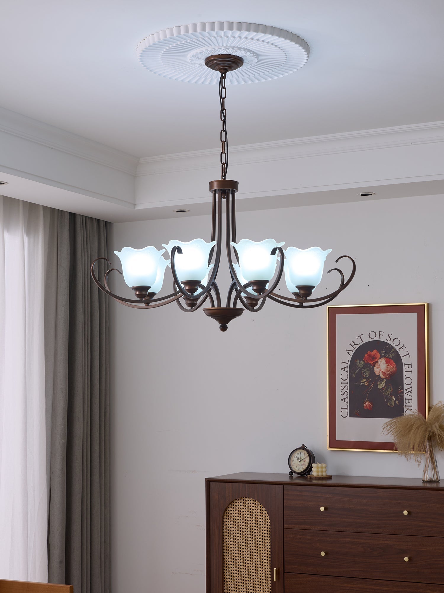 Mireille Floral Chandelier - Blowlighting