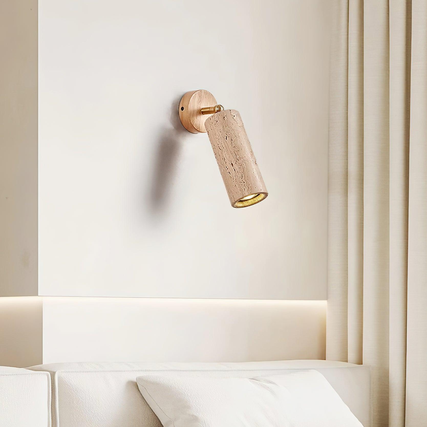 Travion Adjustable Travertine Wall Sconce - Letslighting