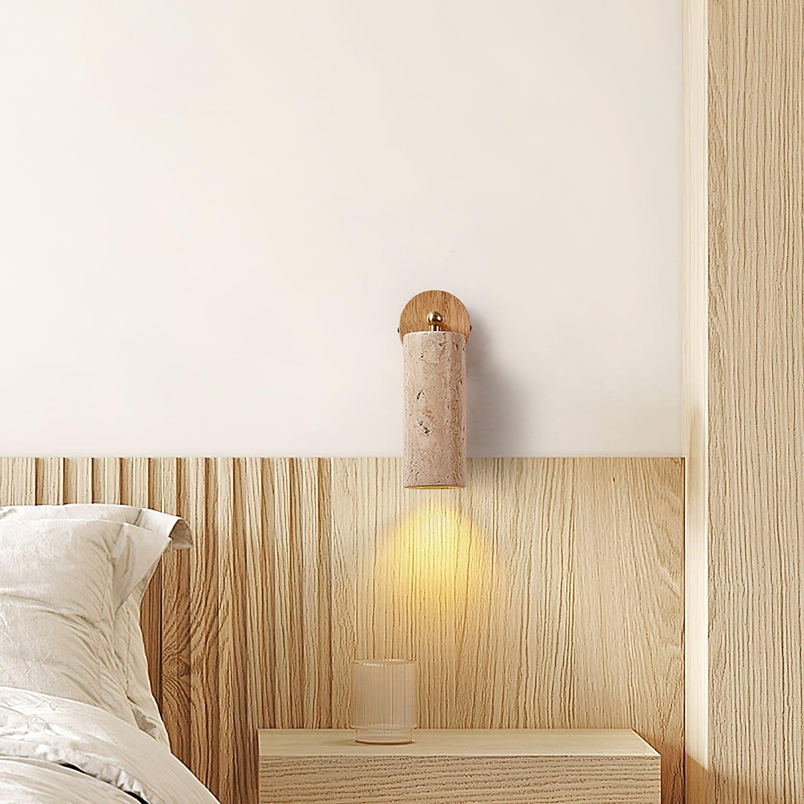 Travion Adjustable Travertine Wall Sconce - Letslighting