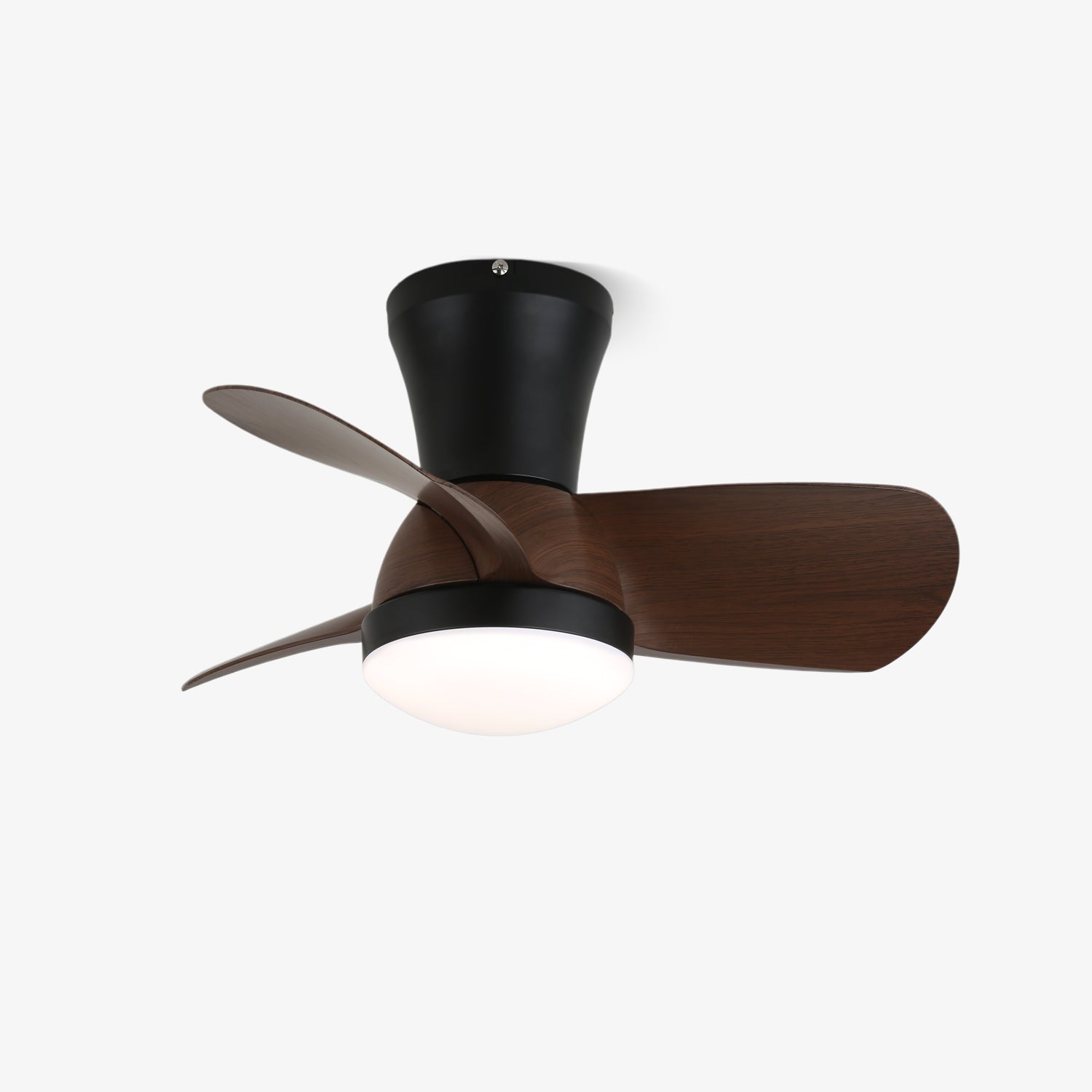 Plafoniera Ventilatore Avelo Moderna in Legno con finitura bianca e pale visibili