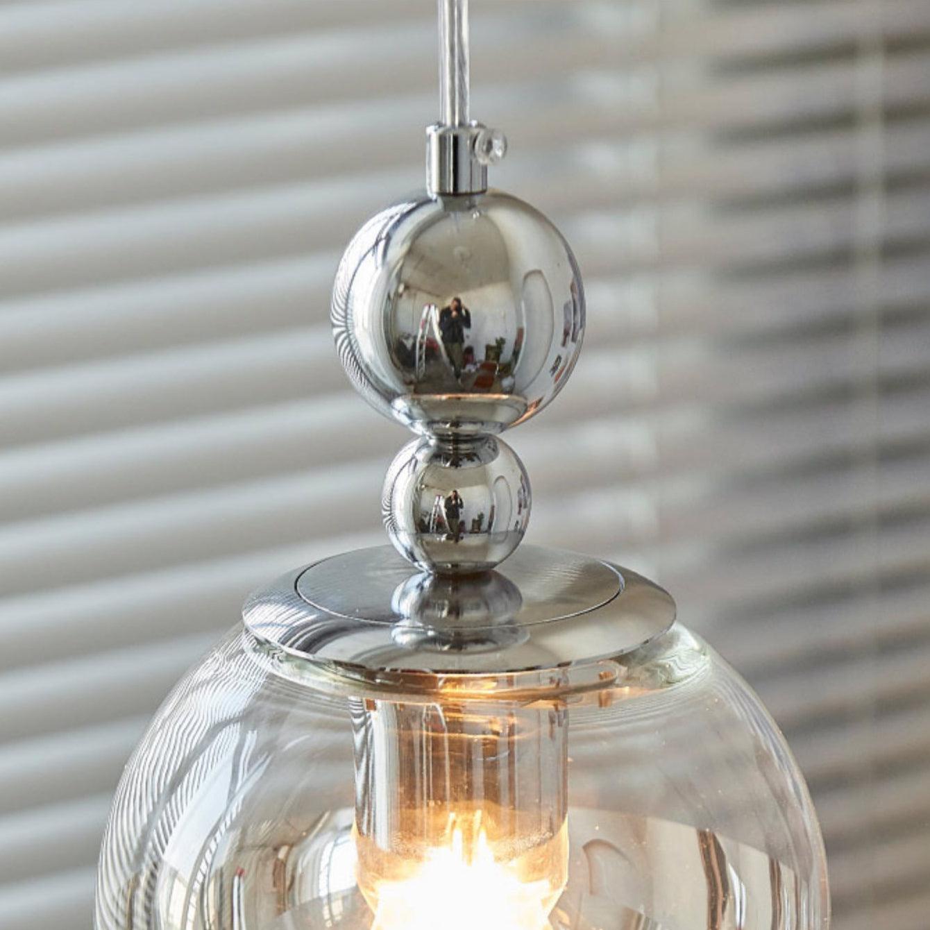 Zanorir Modern Minimalist Art Mirrorball Glass Metal Pendant Light - Blowlighting
