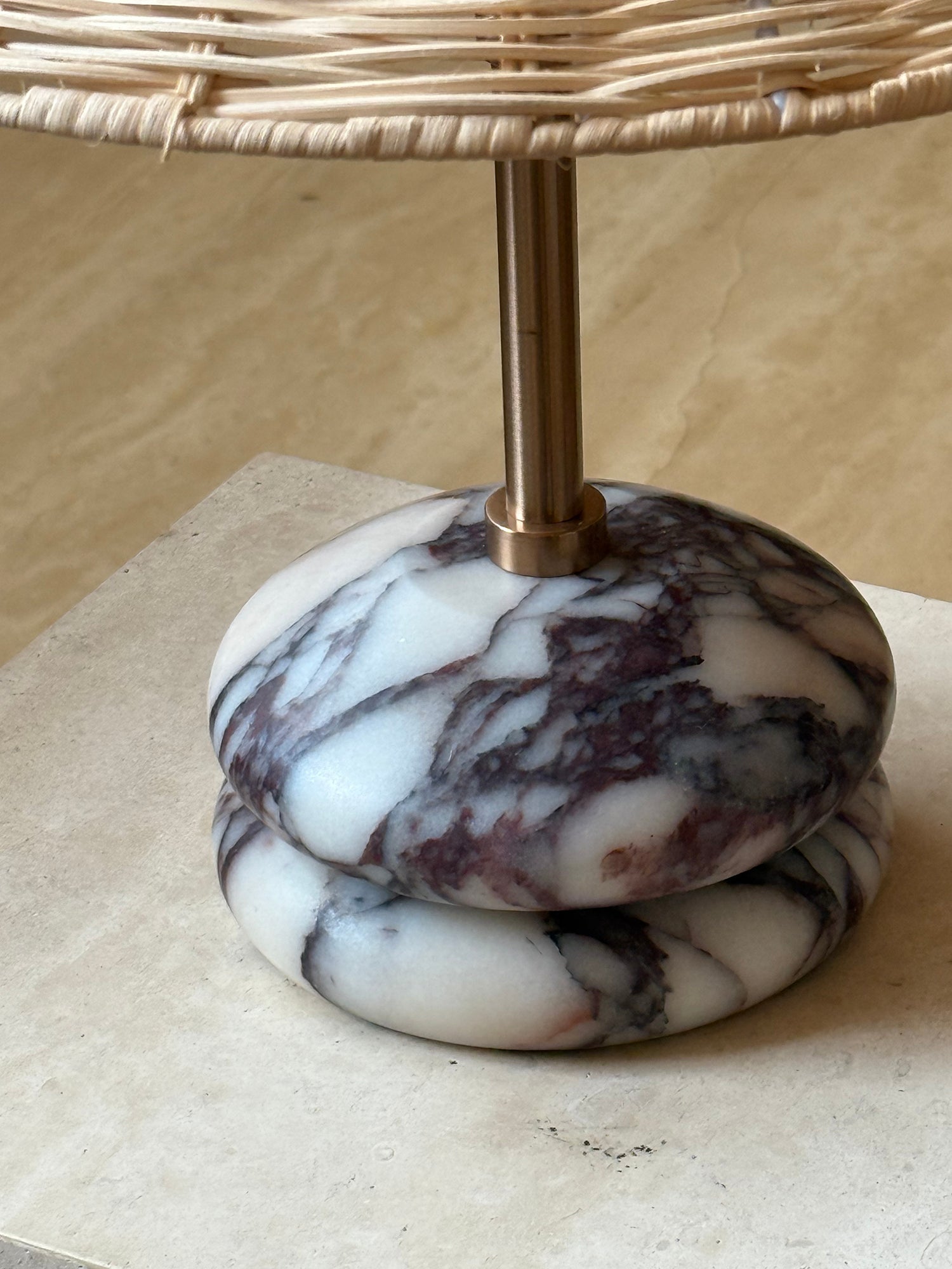 Mission Marble Table Lamp - Lamp Copper