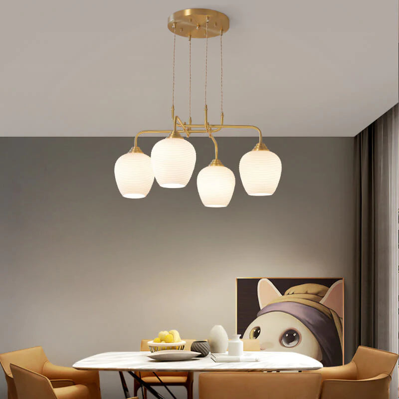 Valentina Mordeno LED Lux Lampadario Oro Metallo Soggiorno