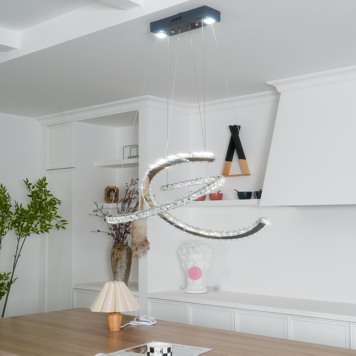 Modern Crystal Double C Chandelier - Blowlighting