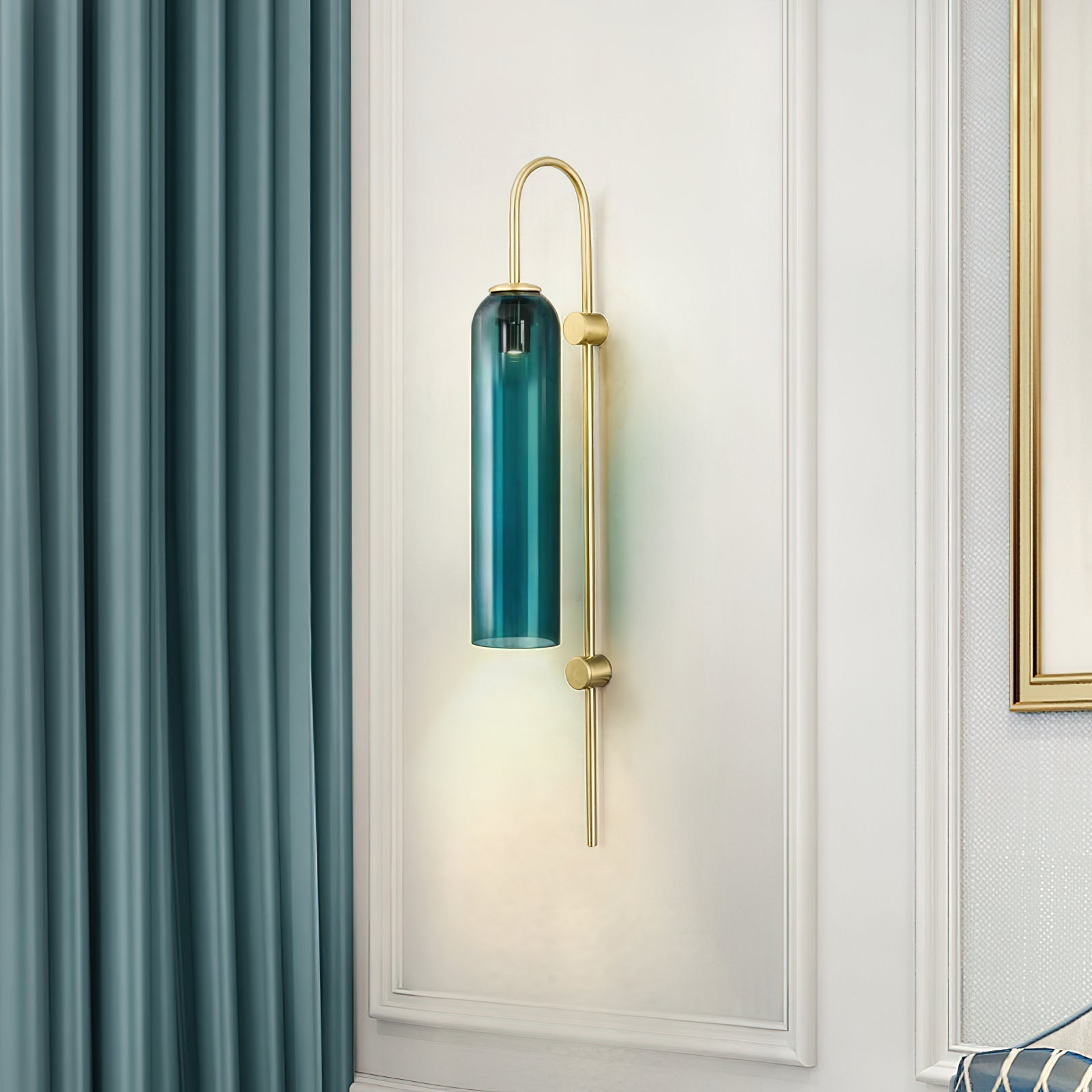 Anoriel Modern Minimalist Metal Glass Wall Lamp - Lamp Copper