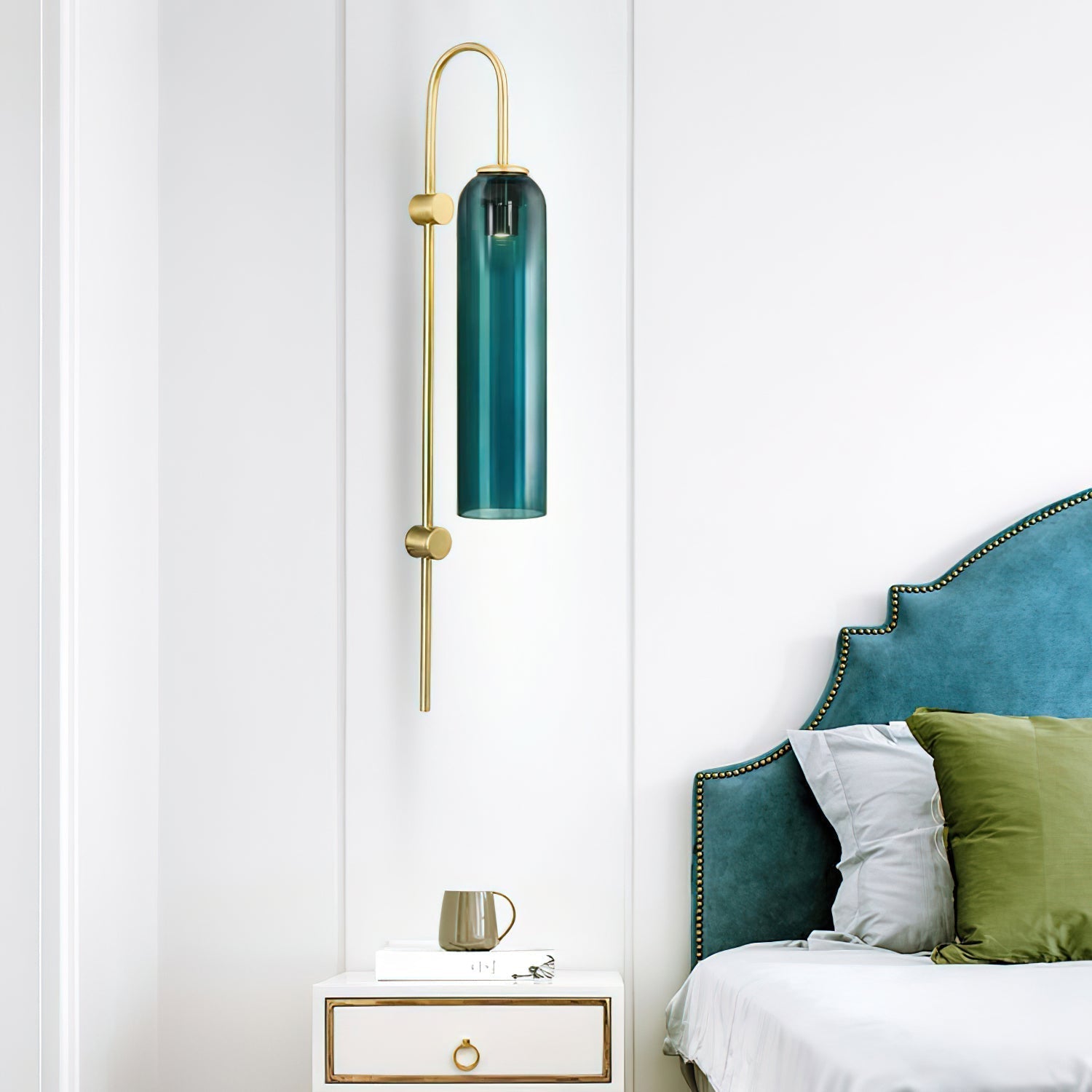 Anoriel Modern Minimalist Metal Glass Wall Lamp - Lamp Copper