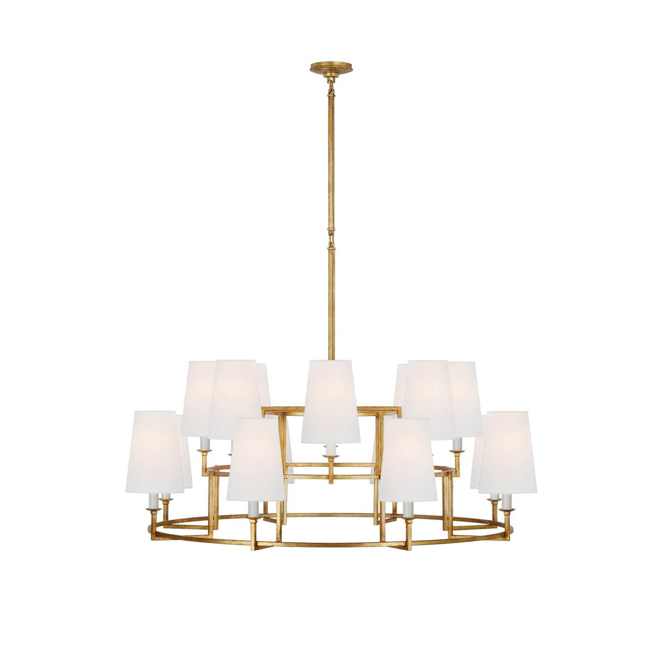 Modica Premium Elegance Brass Fabric Chandelier - Lamp Copper