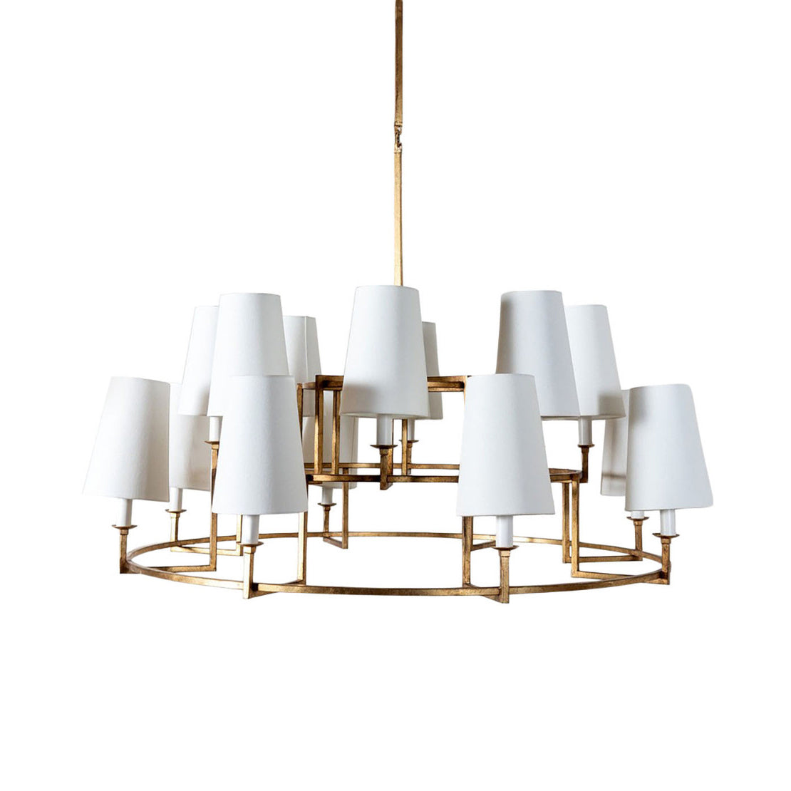 Modica Premium Elegance Brass Fabric Chandelier - Lamp Copper