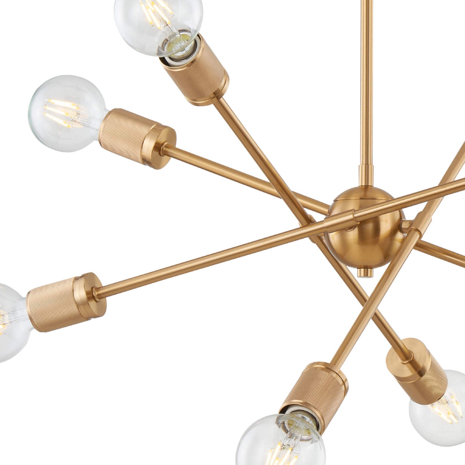 Olvenan Modern Minimalist Art Metal Chandelier - Lamp Copper