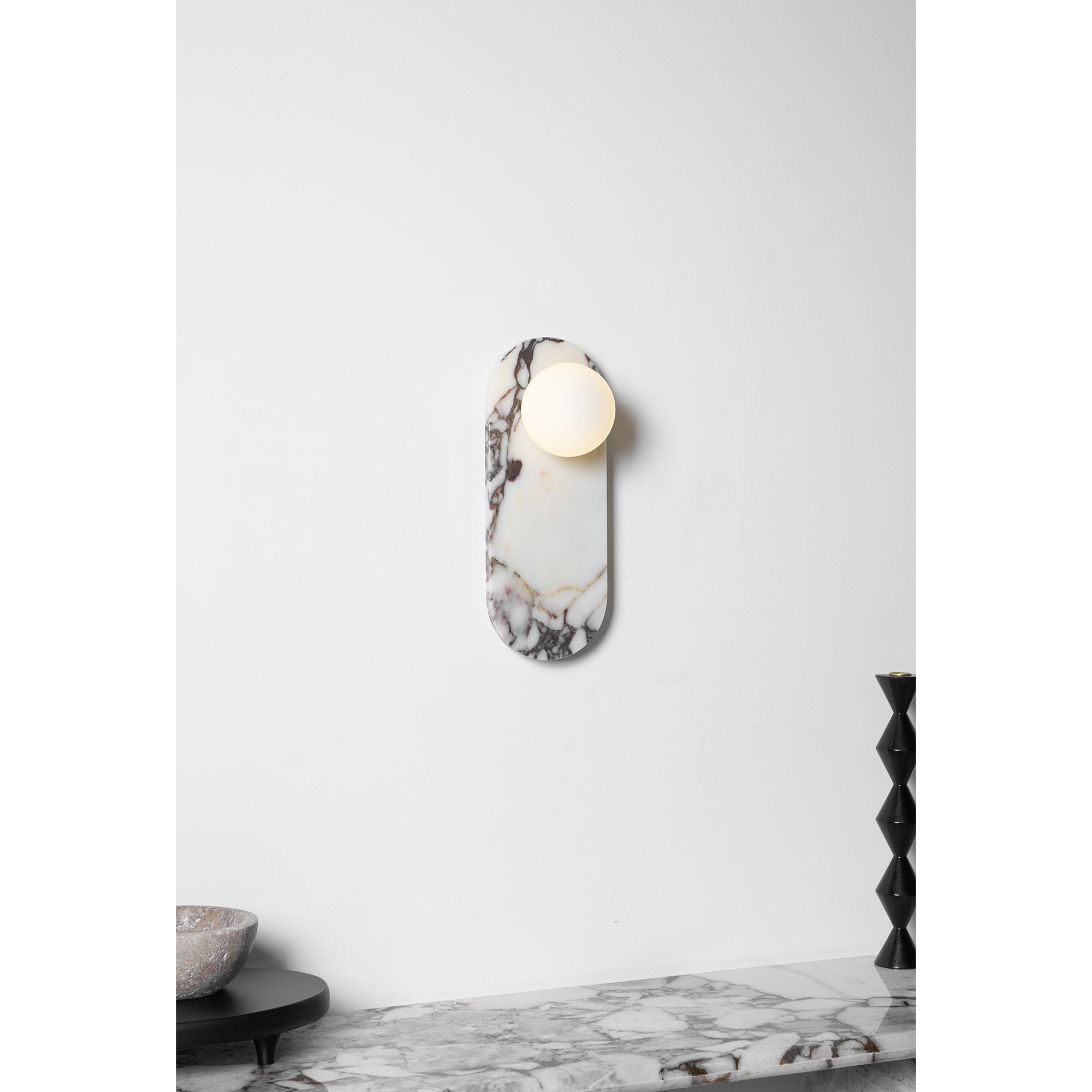 Covelyra Modern Minimalist Marble Glass Wall Lamp - Lamp Copper