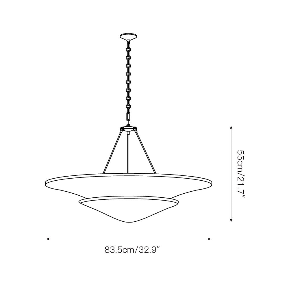 Avinisra Modern Minimalist Brass Metal Chandelier - Lamp Copper