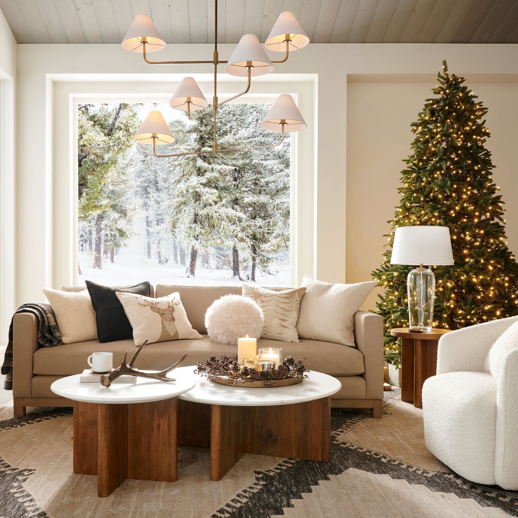 Zoruvyh Three Tier Vintage Industrial Fabric Metal Chandelier - Lamp Copper