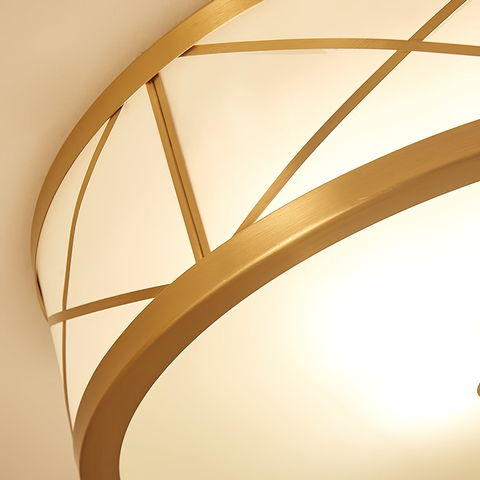 Vovene Modern Minimalist Brass Glass Ceiling Light - Lamp Copper