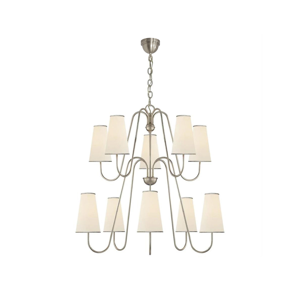 Elirora Elegance Vintage Brass Fabric Chandelier - Lamp Copper