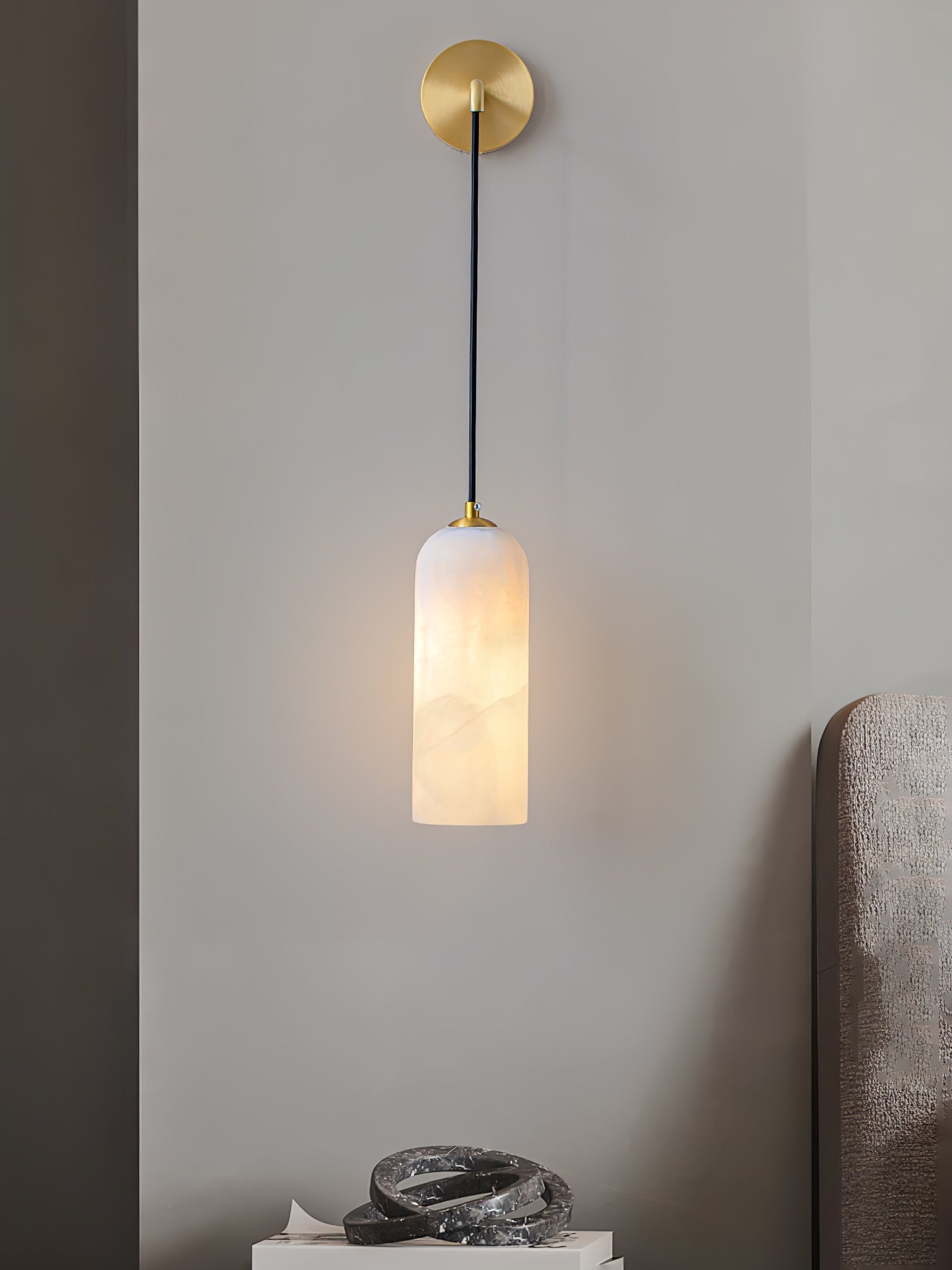 Vaelara Pendant Alabaster Wall Light - Neutralighting