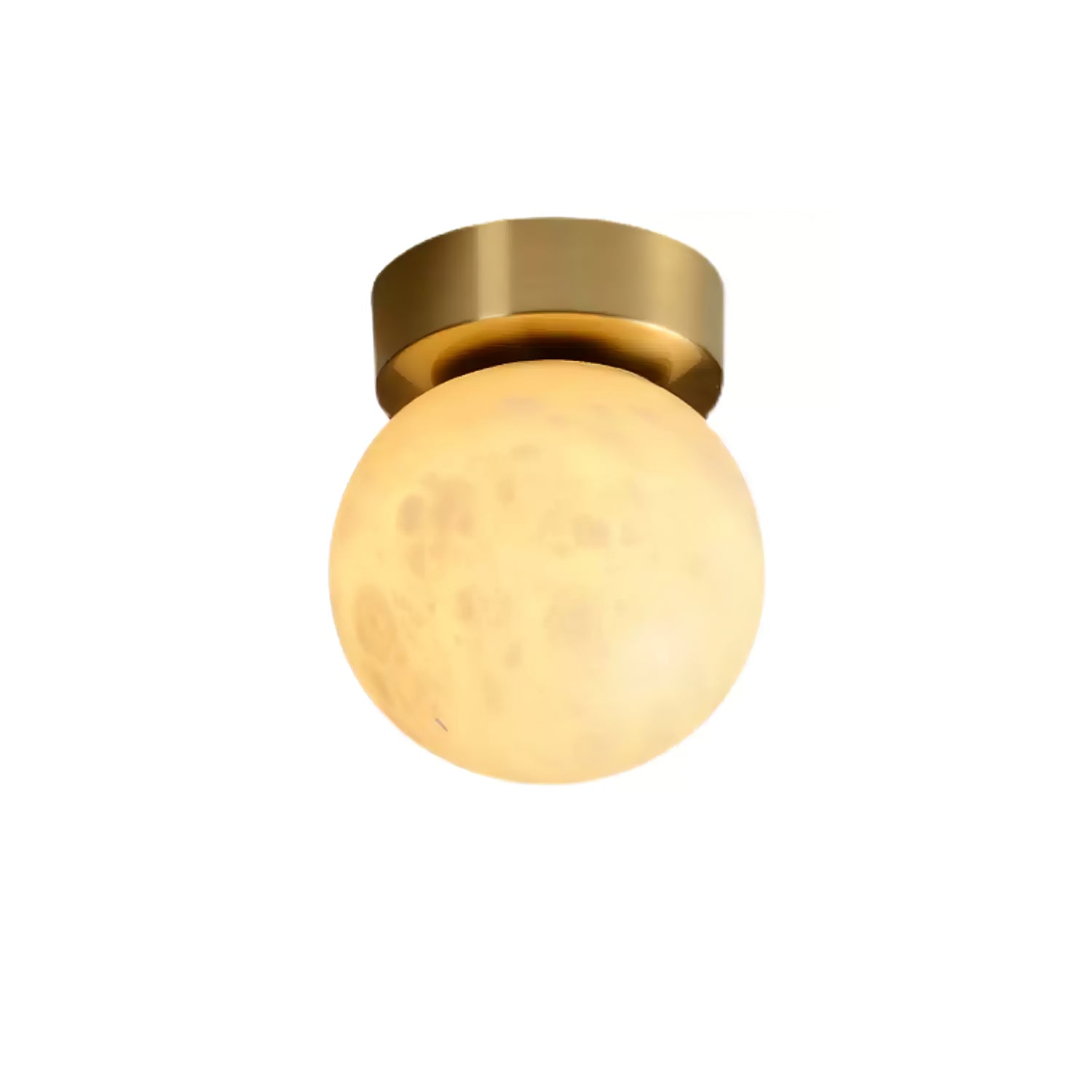 Otheyra Globe Brass Alabaster Ceiling Light - Neutralighting