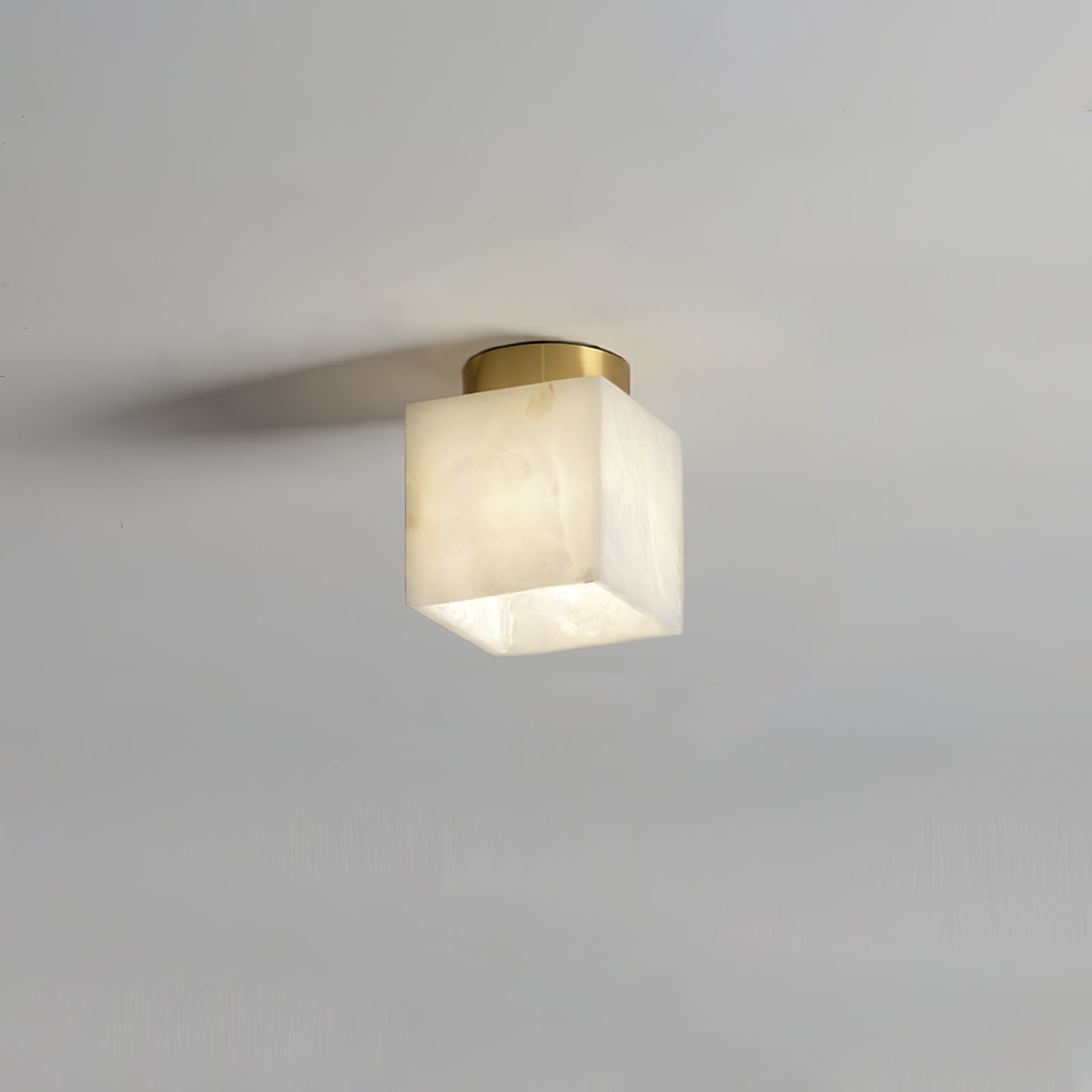 Otheyra Globe Brass Alabaster Ceiling Light - Neutralighting