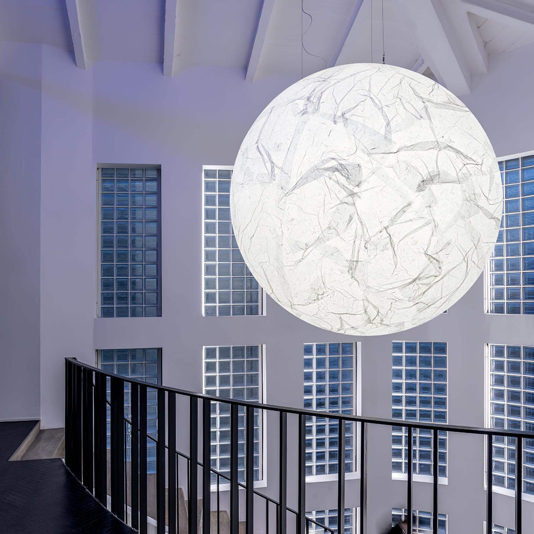 Globe Minimalist Silk Pendant Lamp - Blowlighting
