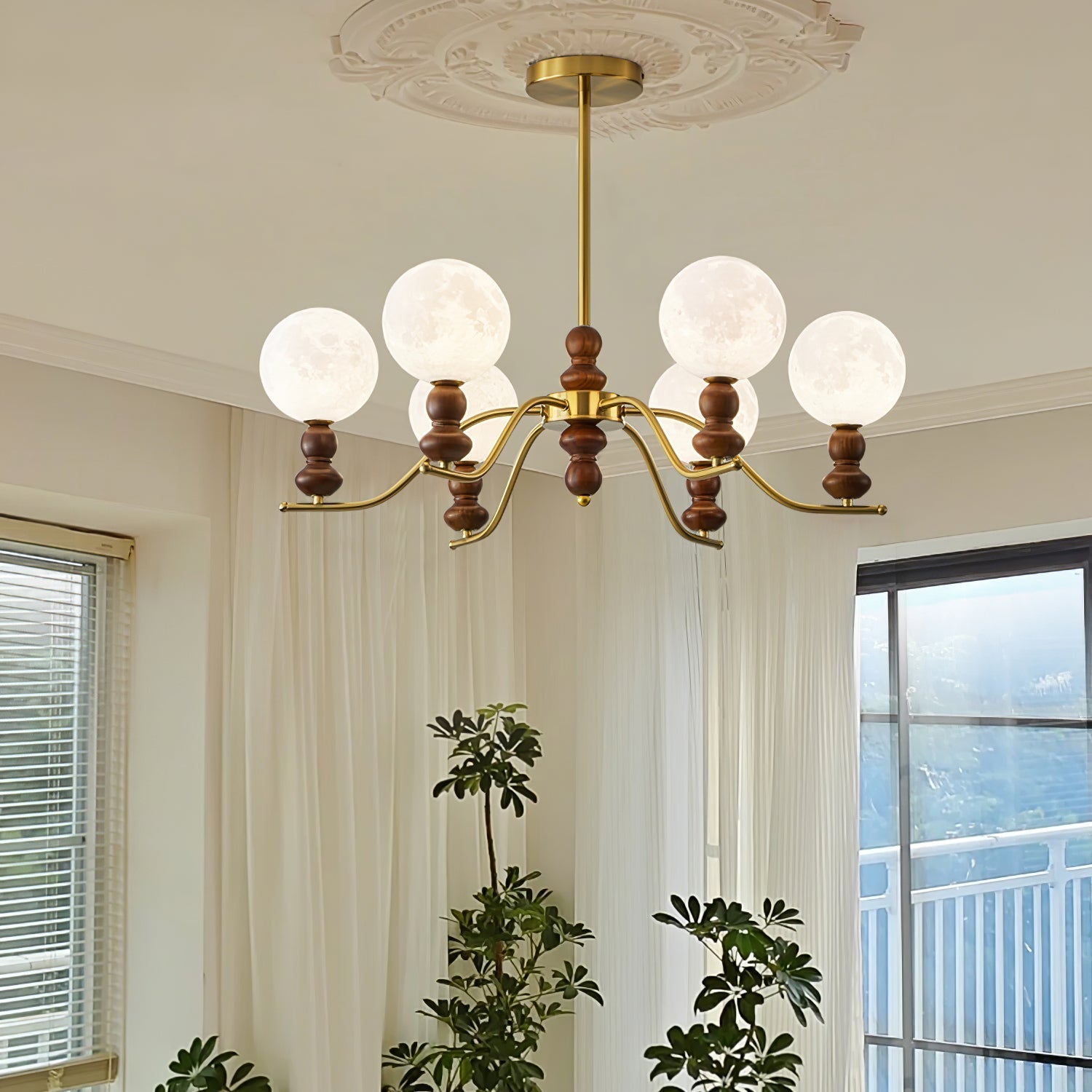 Moonlit Globe Chandelier - Blowlighting