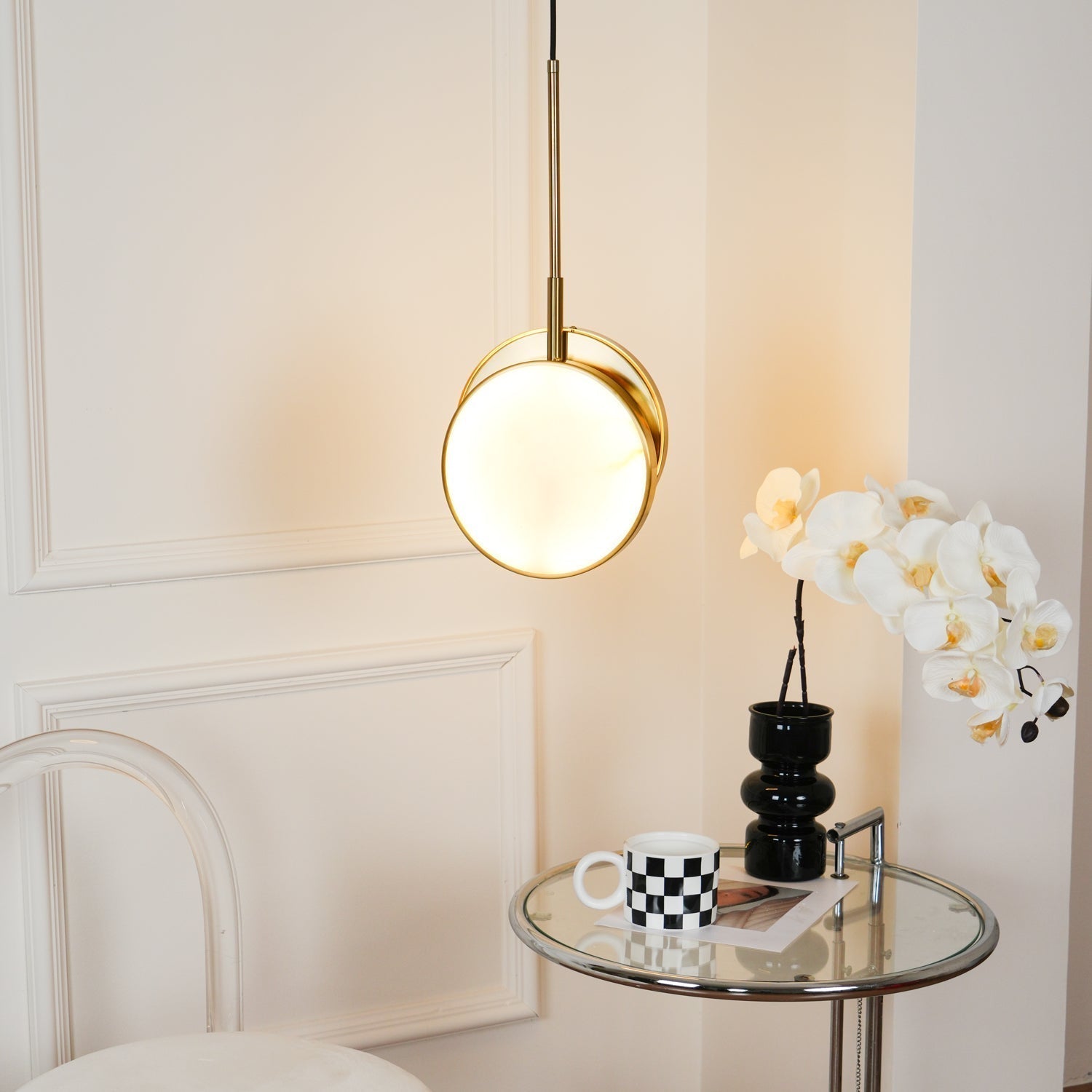 Synoryra Dual Disc Alabaster Pendant Light - Neutralighting