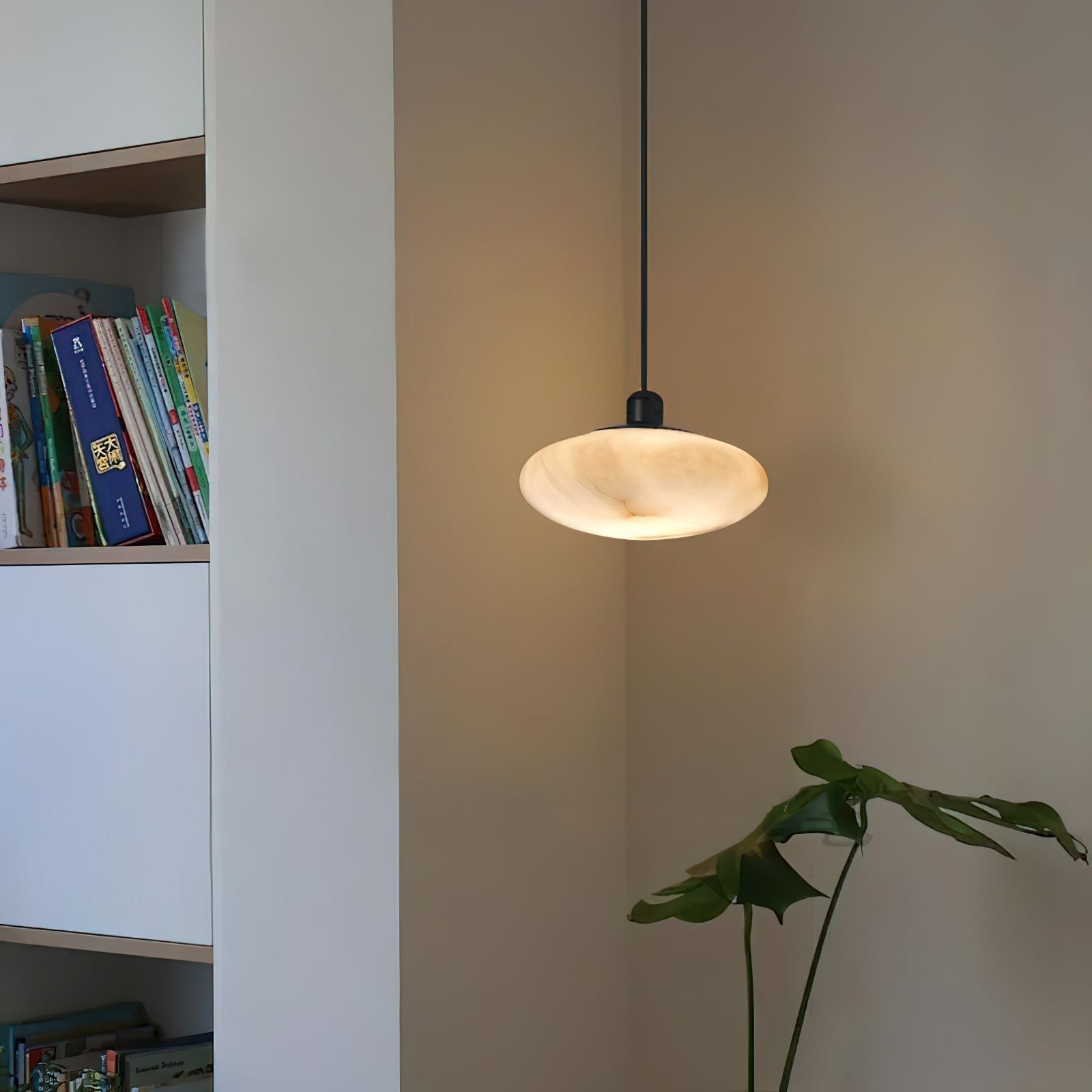 Cuthean Modern Minimalist Brass Alabaster Pendant Lamp - Lamp Copper