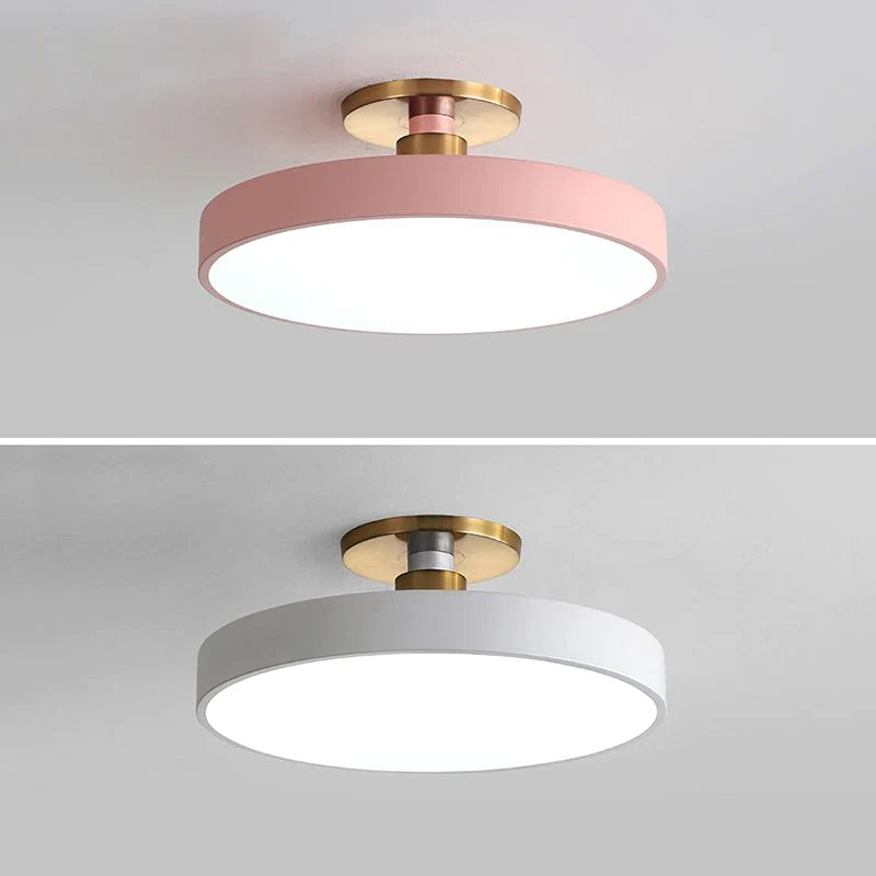 Valentina Nordico Minimalista Rotondo Plafoniere Metallo Acrilico Cucina