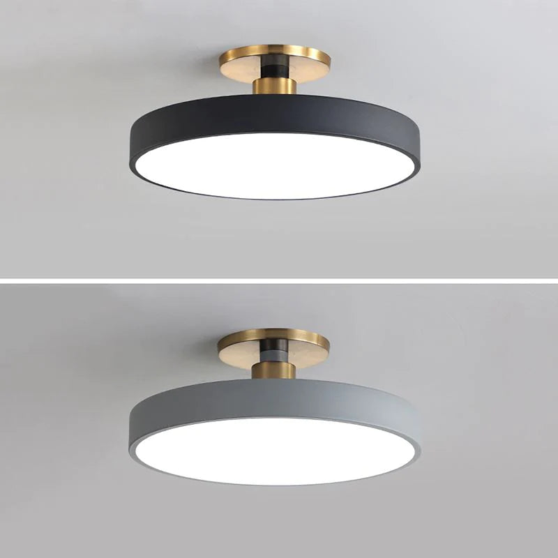 Valentina Nordico Minimalista Rotondo Plafoniere Metallo Acrilico Cucina