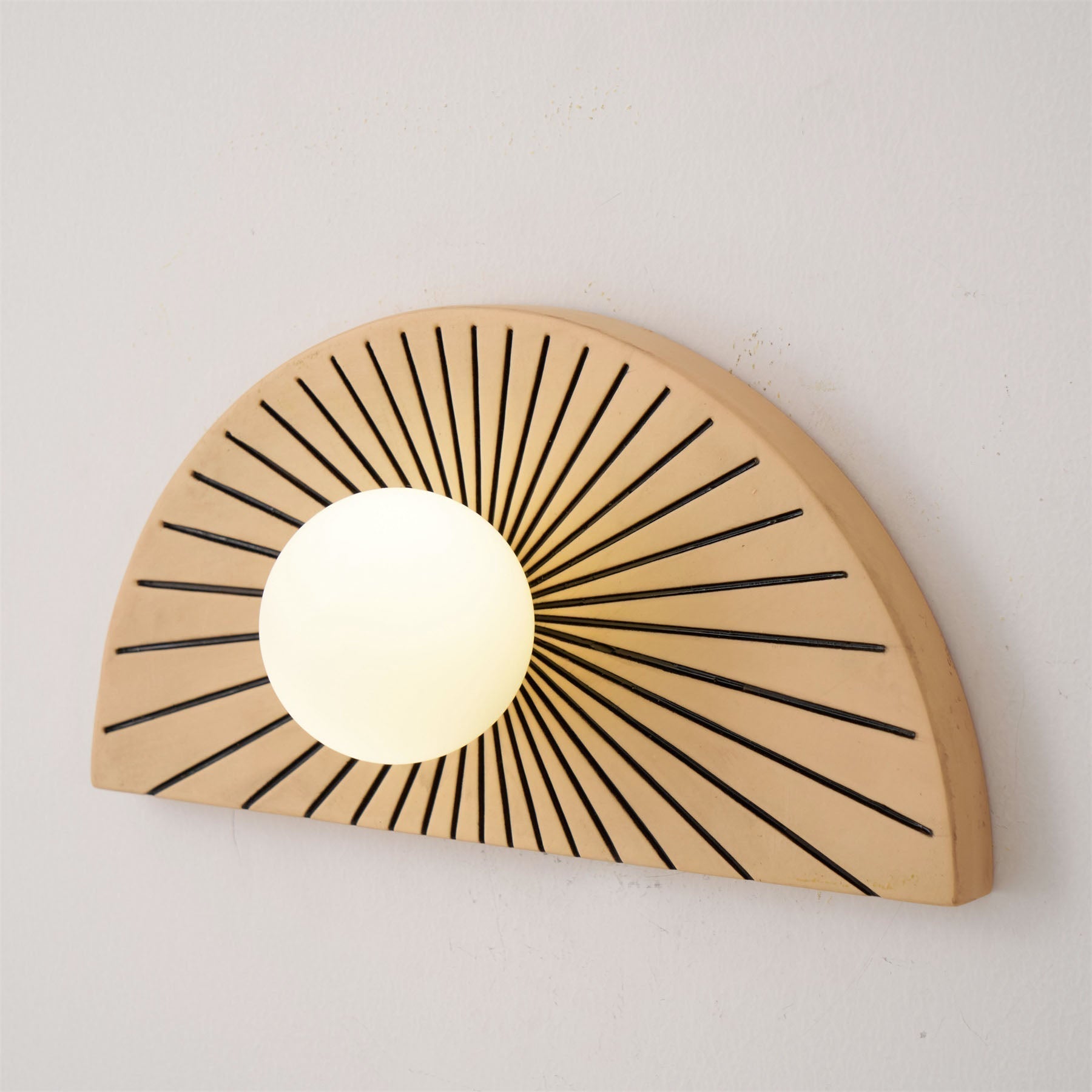 Nytheos Modern Minimalist Resin Glass Wall Lamp - Lamp Copper