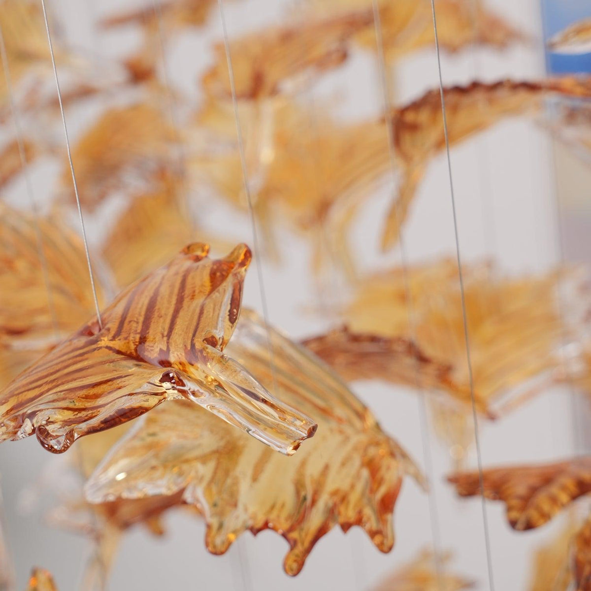 Syraean Multicolor Maple Leaf Metal Crystal Chandelier - Blowlighting