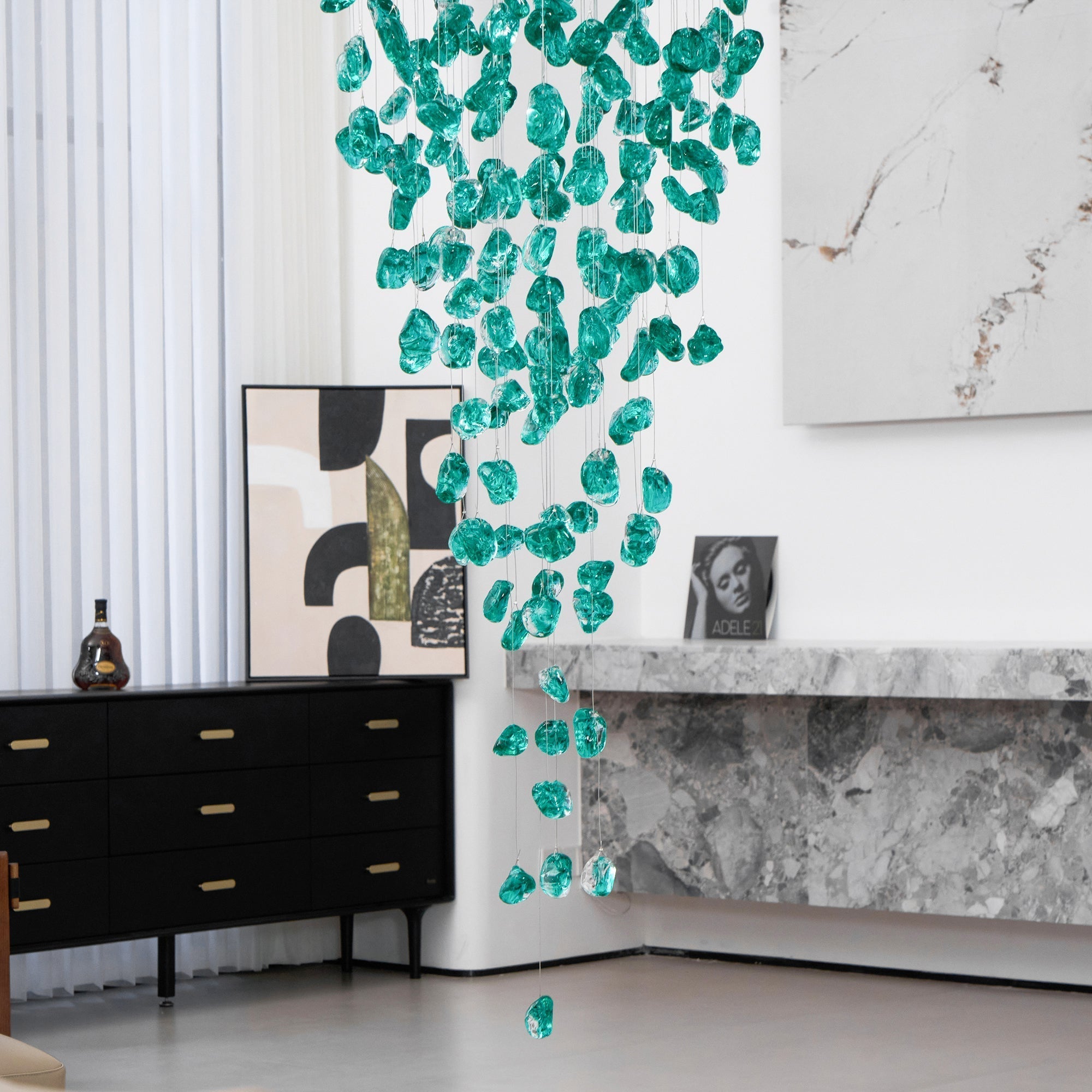 Veshaa Postmodern Luxury Stone Crystal Chandelier - Blowlighting