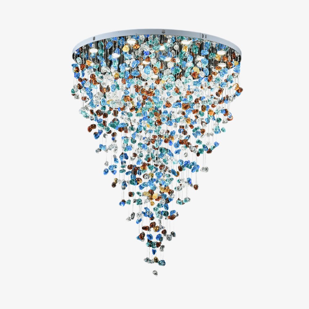 Veshaa Postmodern Luxury Stone Crystal Chandelier - Blowlighting