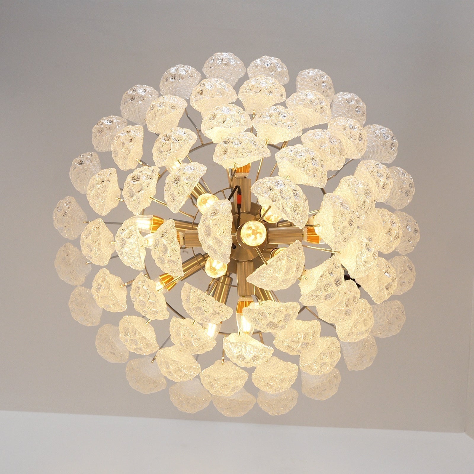 Aurora Chandelier Clear Murano Glass Dewdrop Layered - Neutralighting