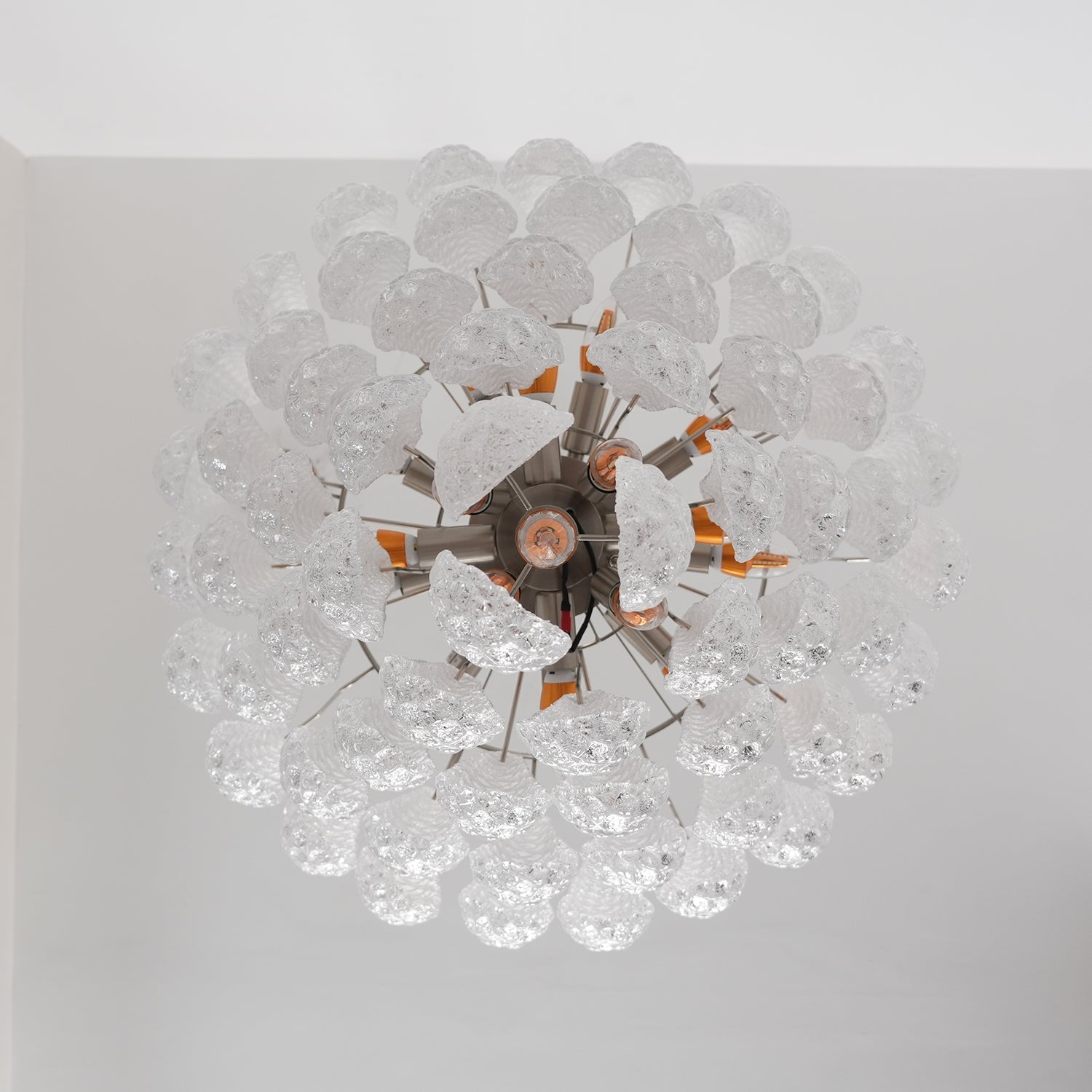 Aurora Chandelier Clear Droplets Murano Glass Waterfall Diamond - Neutralighting