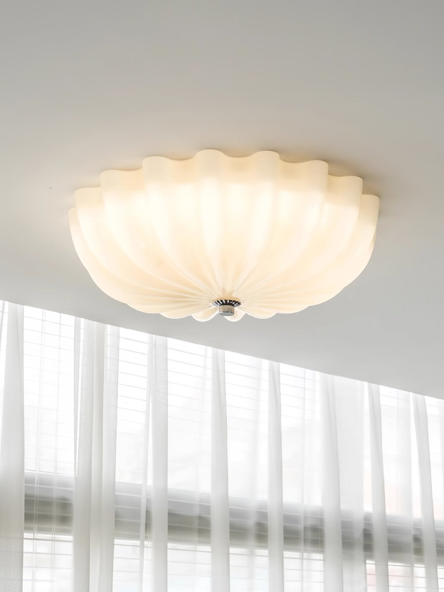 Aurora Ceiling Lamp Murano Blown Glass Shell Inspired - Blowlighting