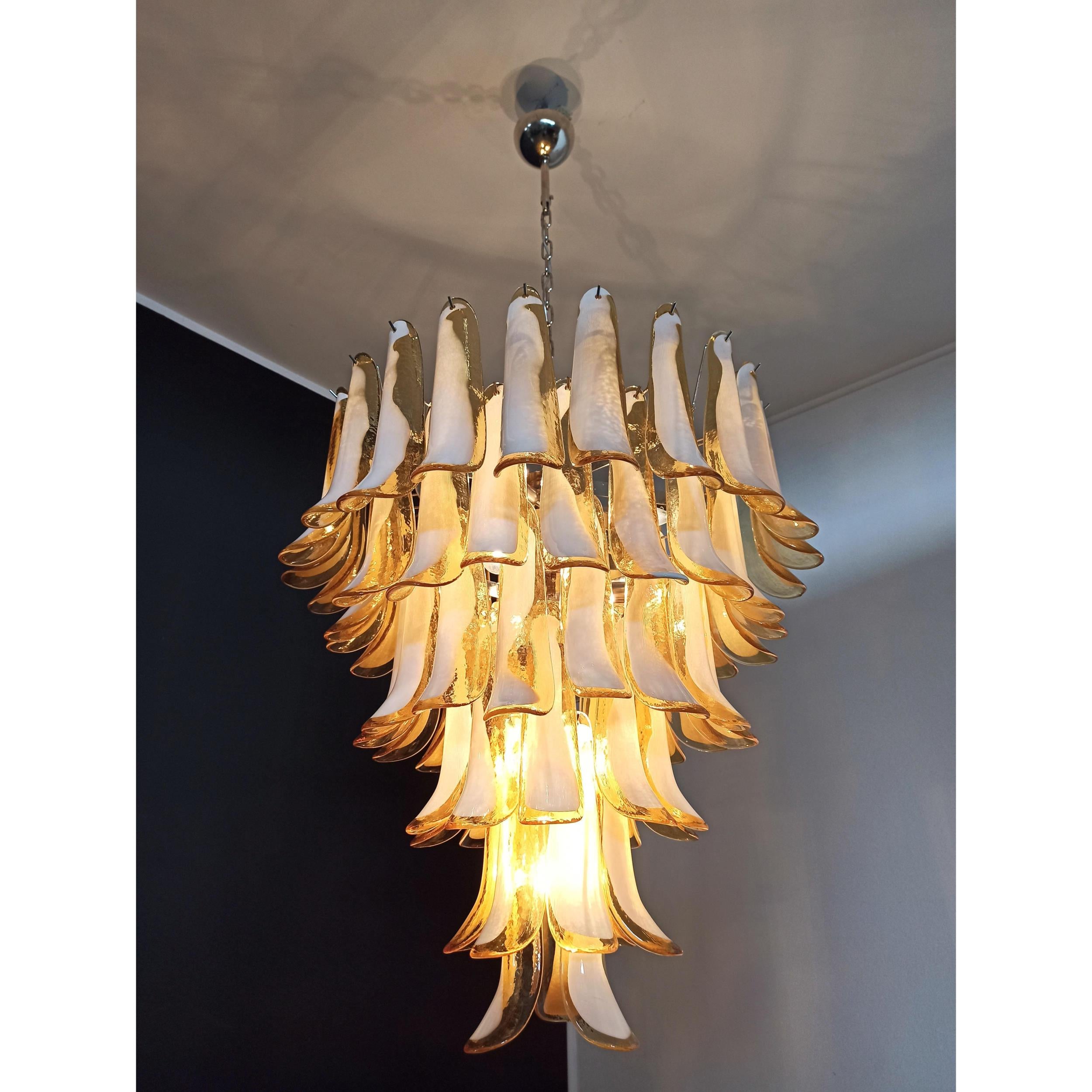 Alsorisra Postmodern Luxury Petal Glass Chandelier - Lamp Copper