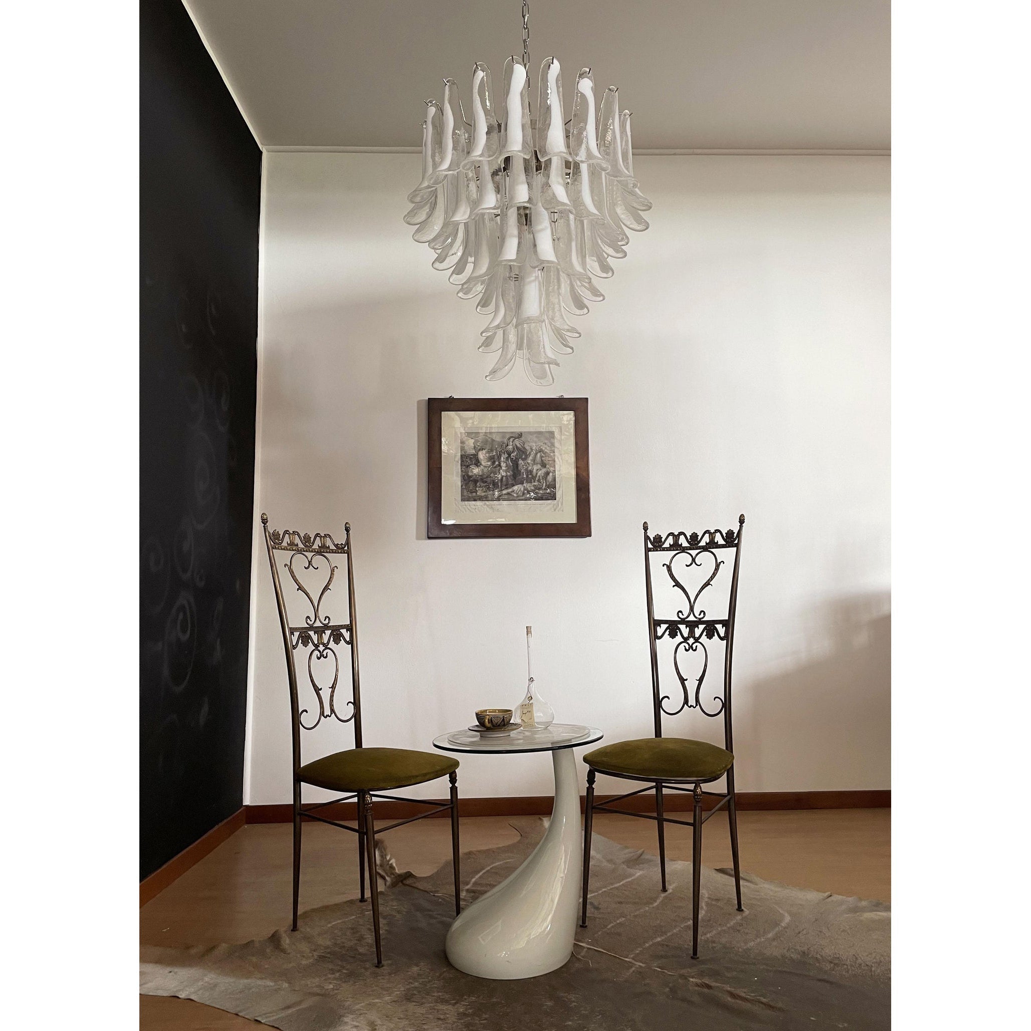 Alsorisra Postmodern Luxury Petal Glass Chandelier - Lamp Copper