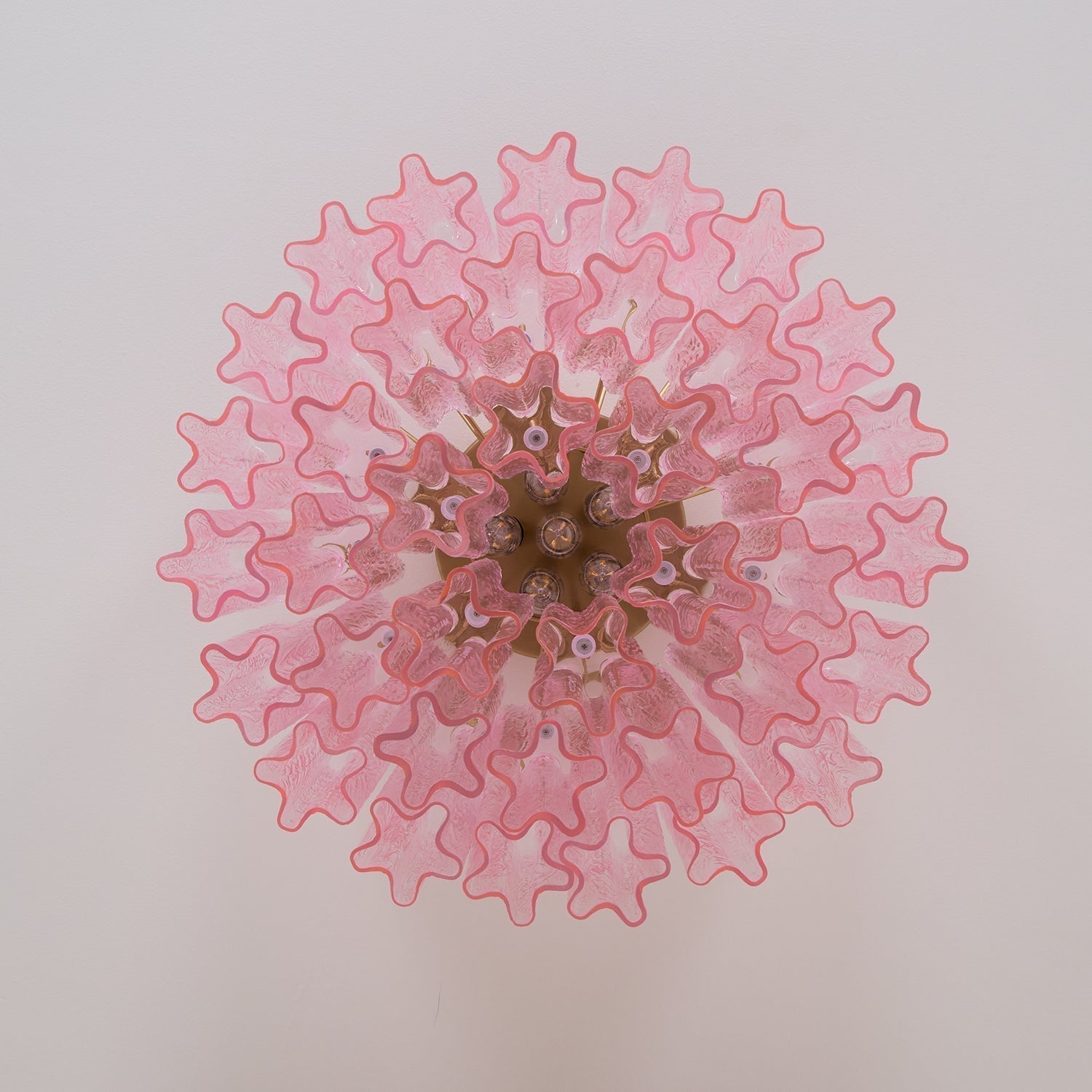 Aurora Ceiling Lamp Murano Pink Glass Vintage - Blowlighting