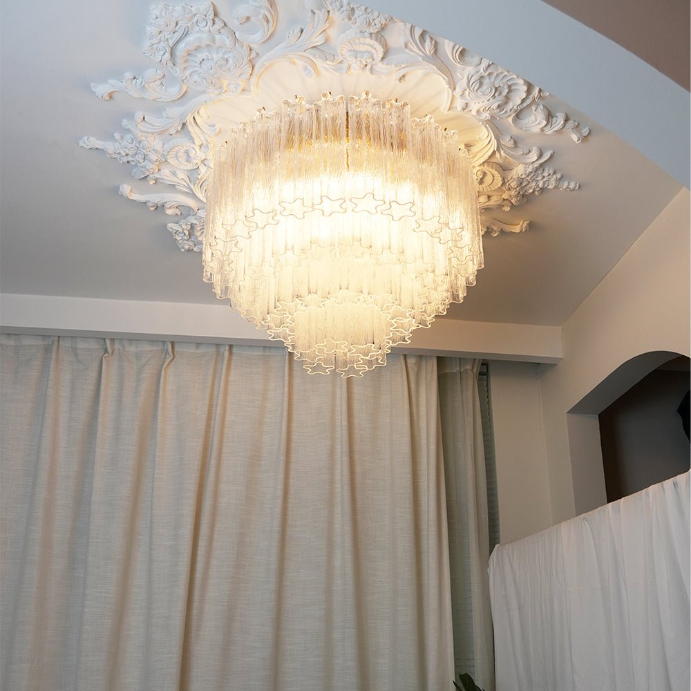 Aurora Ceiling Lamp Murano Pink Glass Vintage - Blowlighting