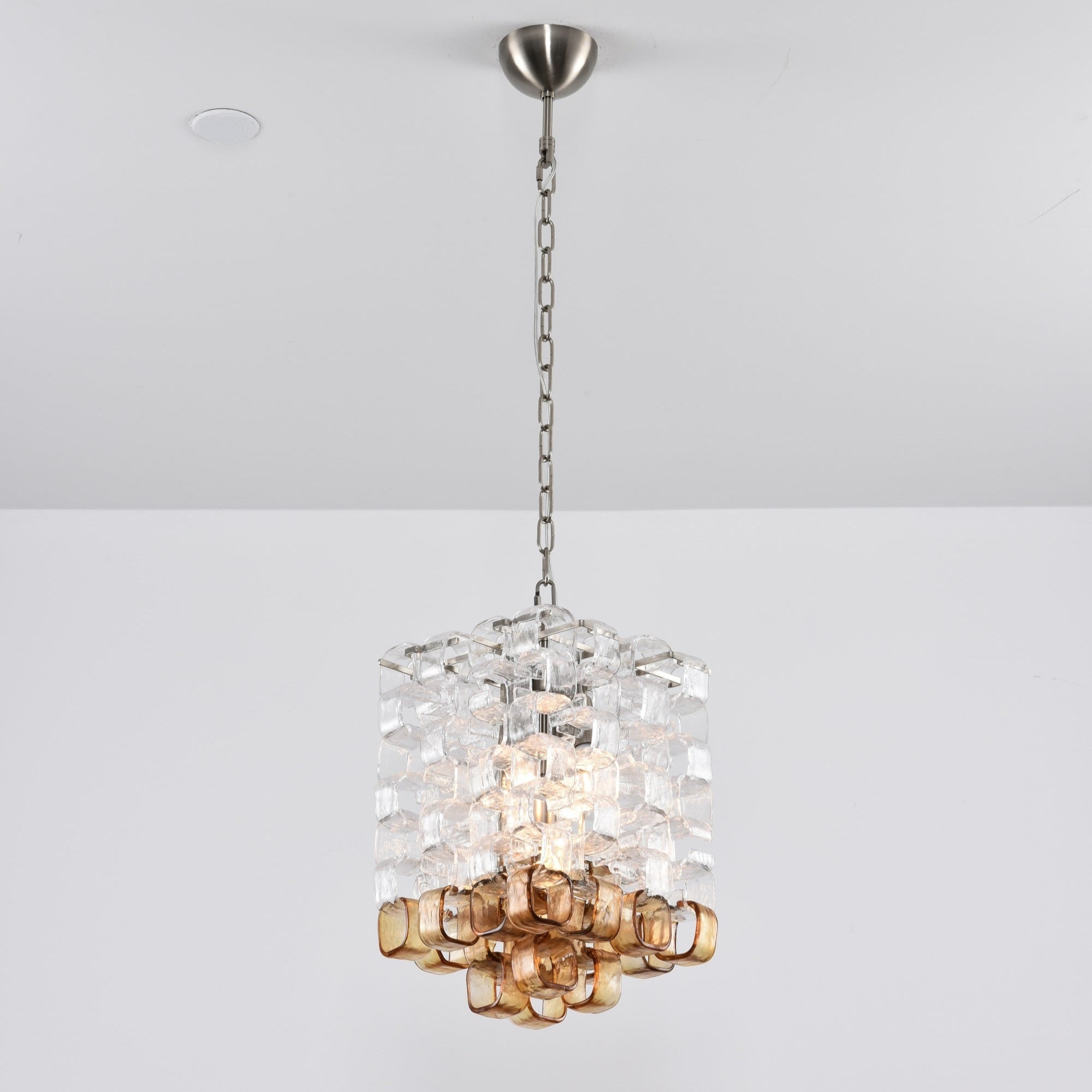 Aurora Chandelier Murano Glass Interlocking Geometric - Blowlighting
