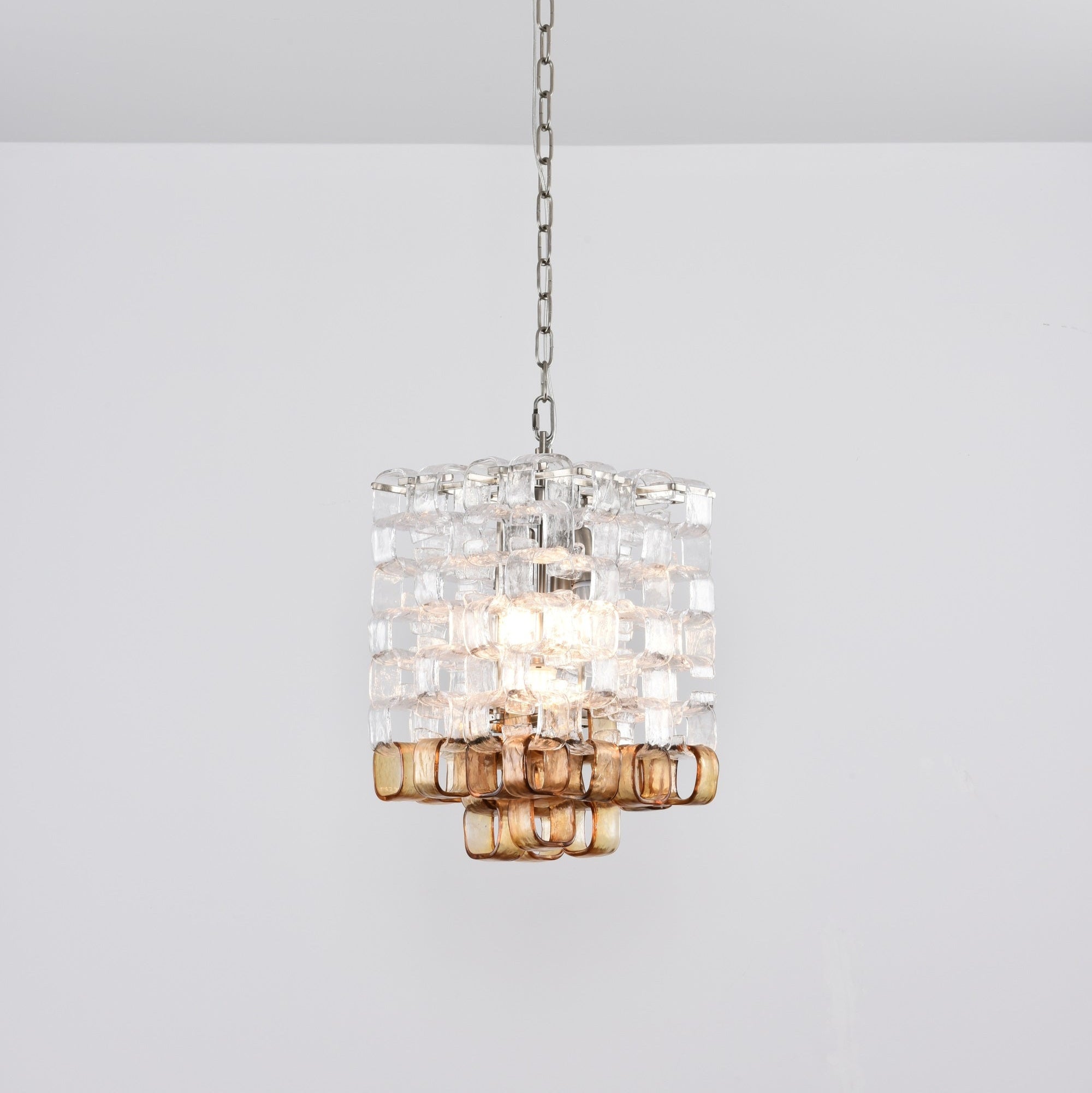 Aurora Chandelier Murano Glass Interlocking Geometric - Blowlighting