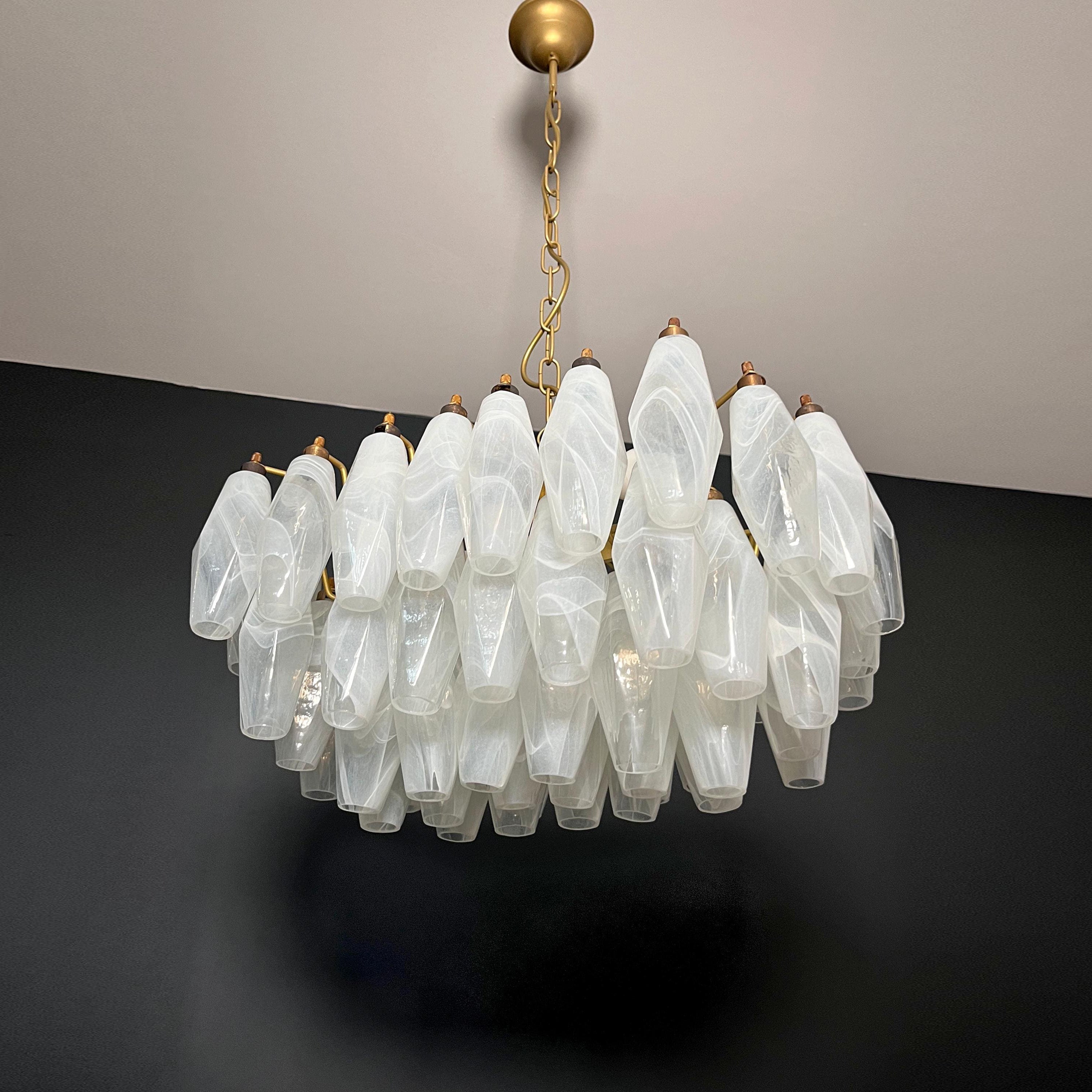 Ardoriel Postmodern Luxury Poliedri Alabaster Chandelier - Lamp Copper