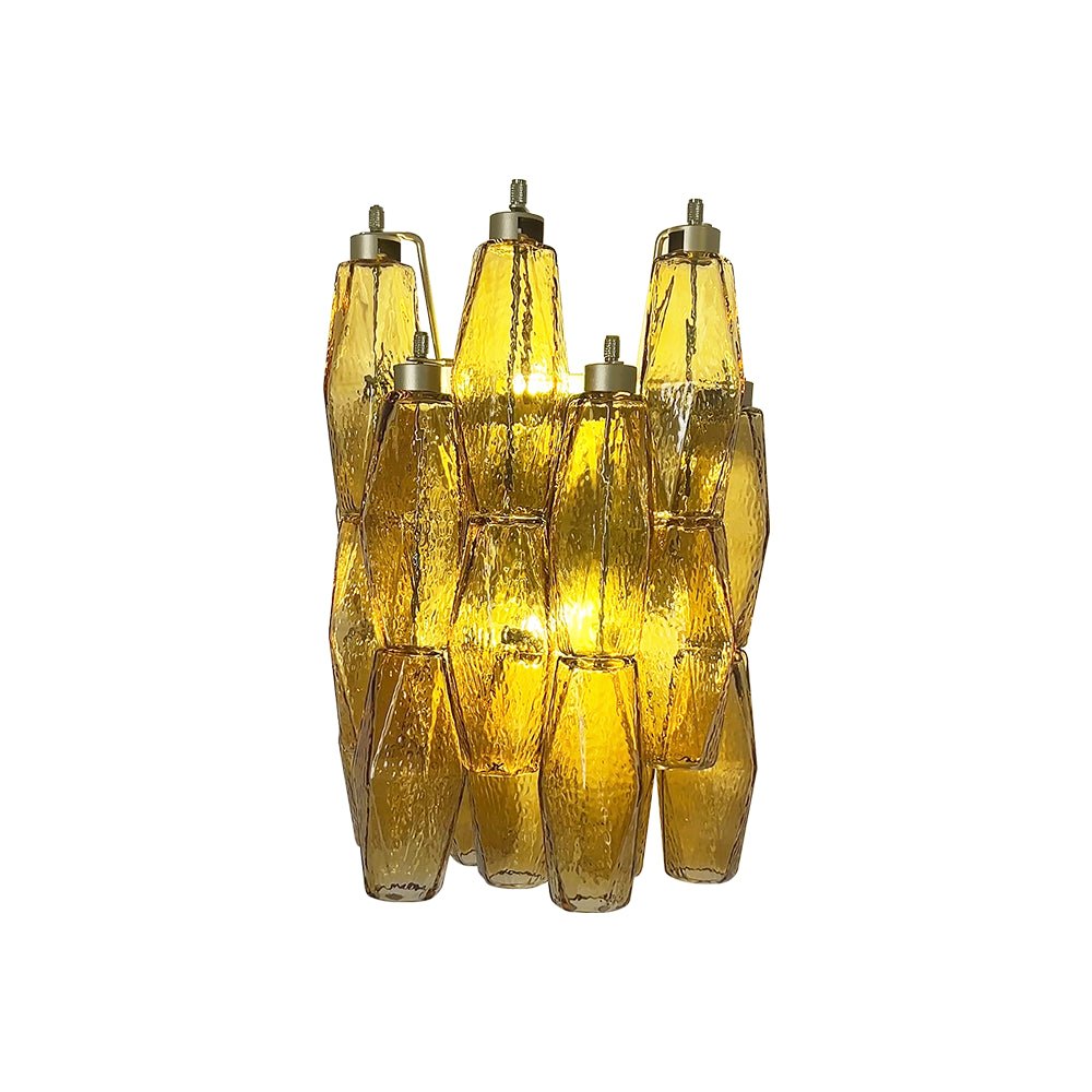 Aurora Wall Lamp Amber Rhombus Glass Geometric Murano Warmth - Neutralighting