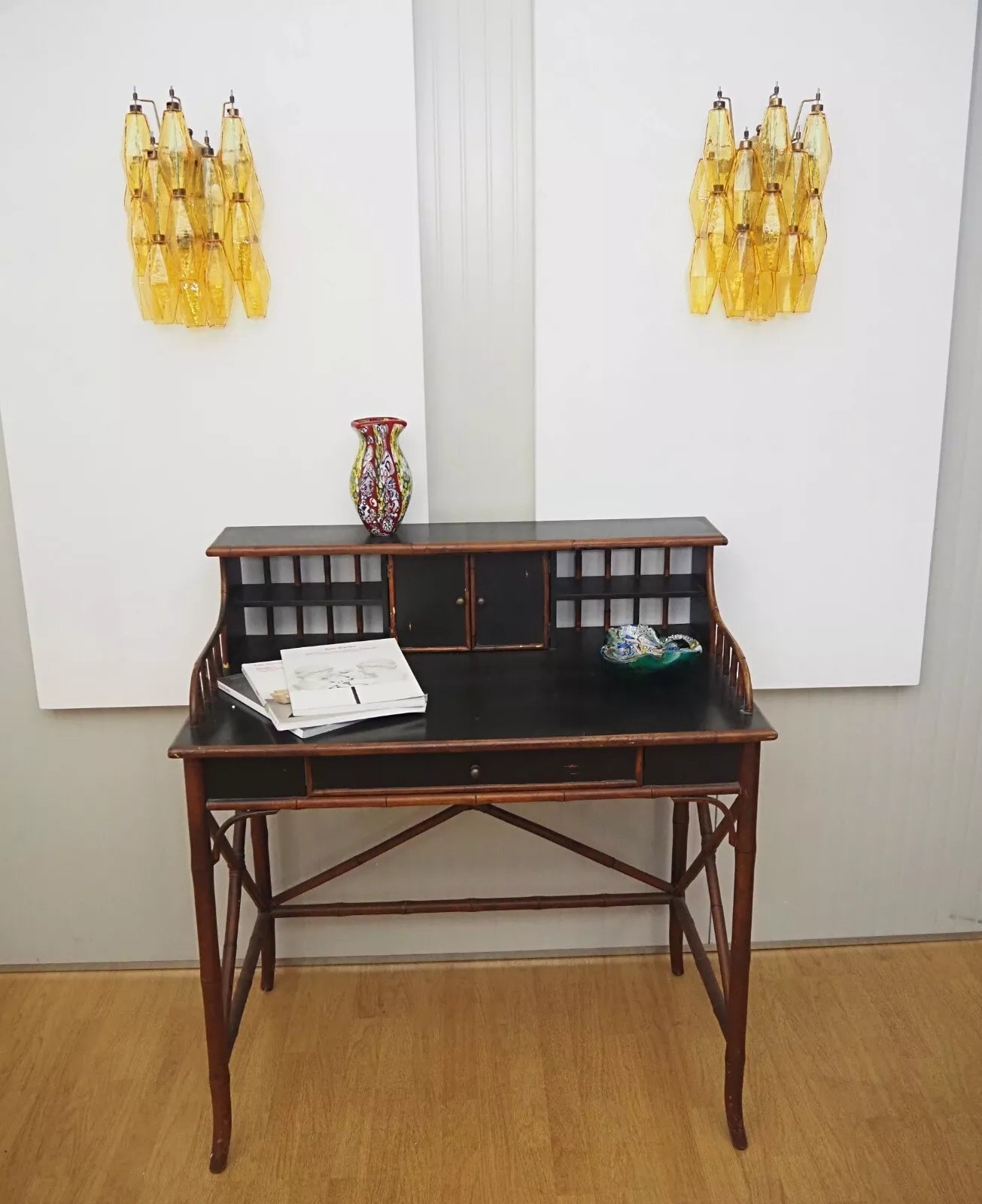 Aurora Wall Lamp Amber Rhombus Glass Geometric Murano Warmth - Neutralighting