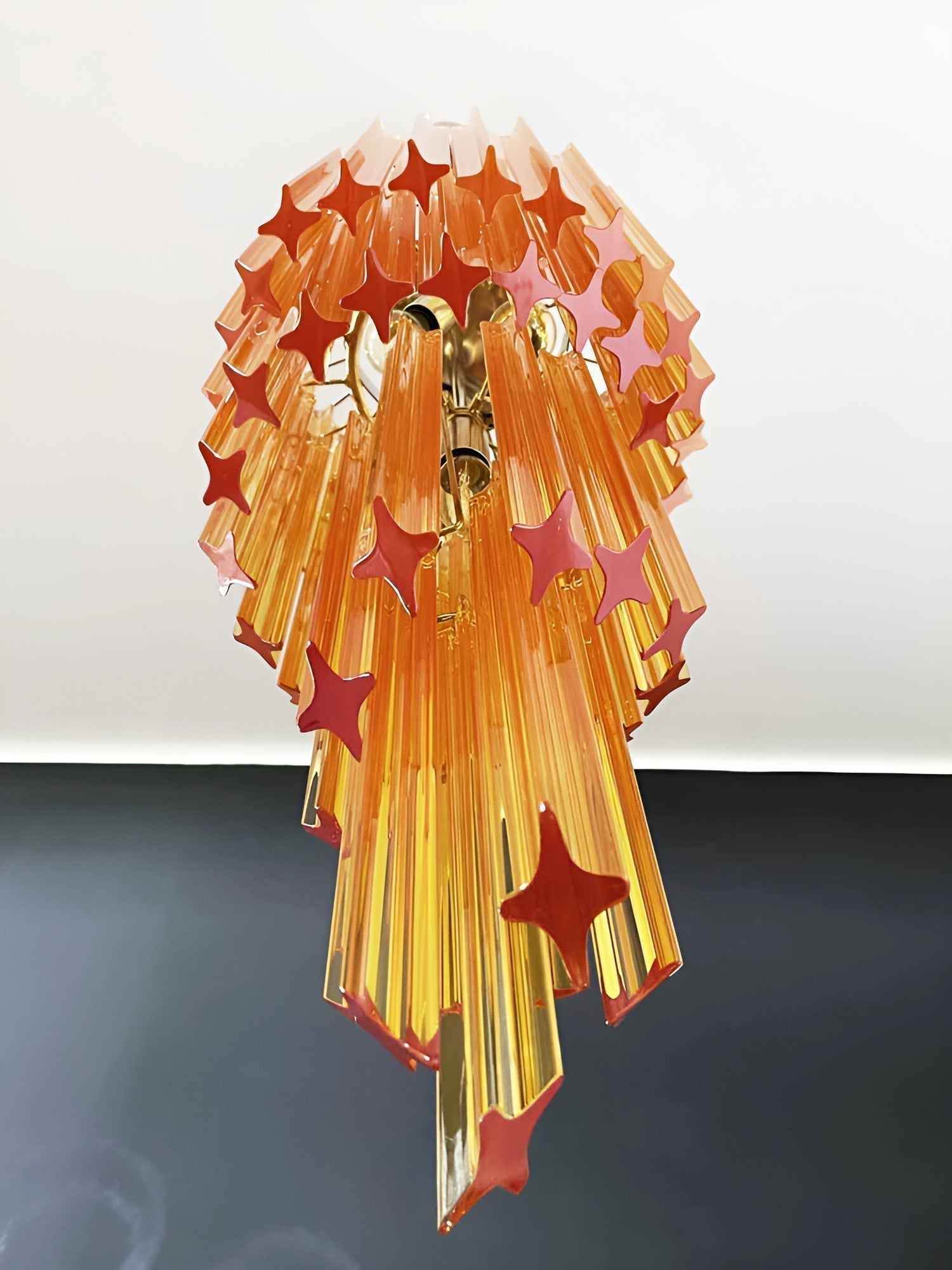 Aurora Chandelier Spiral Pink Prism Tiered - Neutralighting
