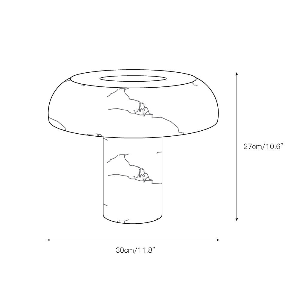 Mushroom Type Table Lamp - Lamp Copper
