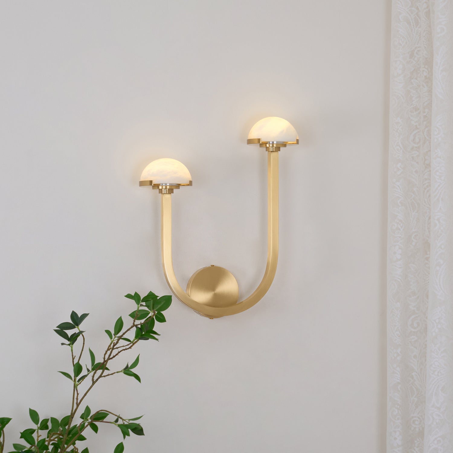 Vitalira Double Alabaster Wall Light - Blowlighting